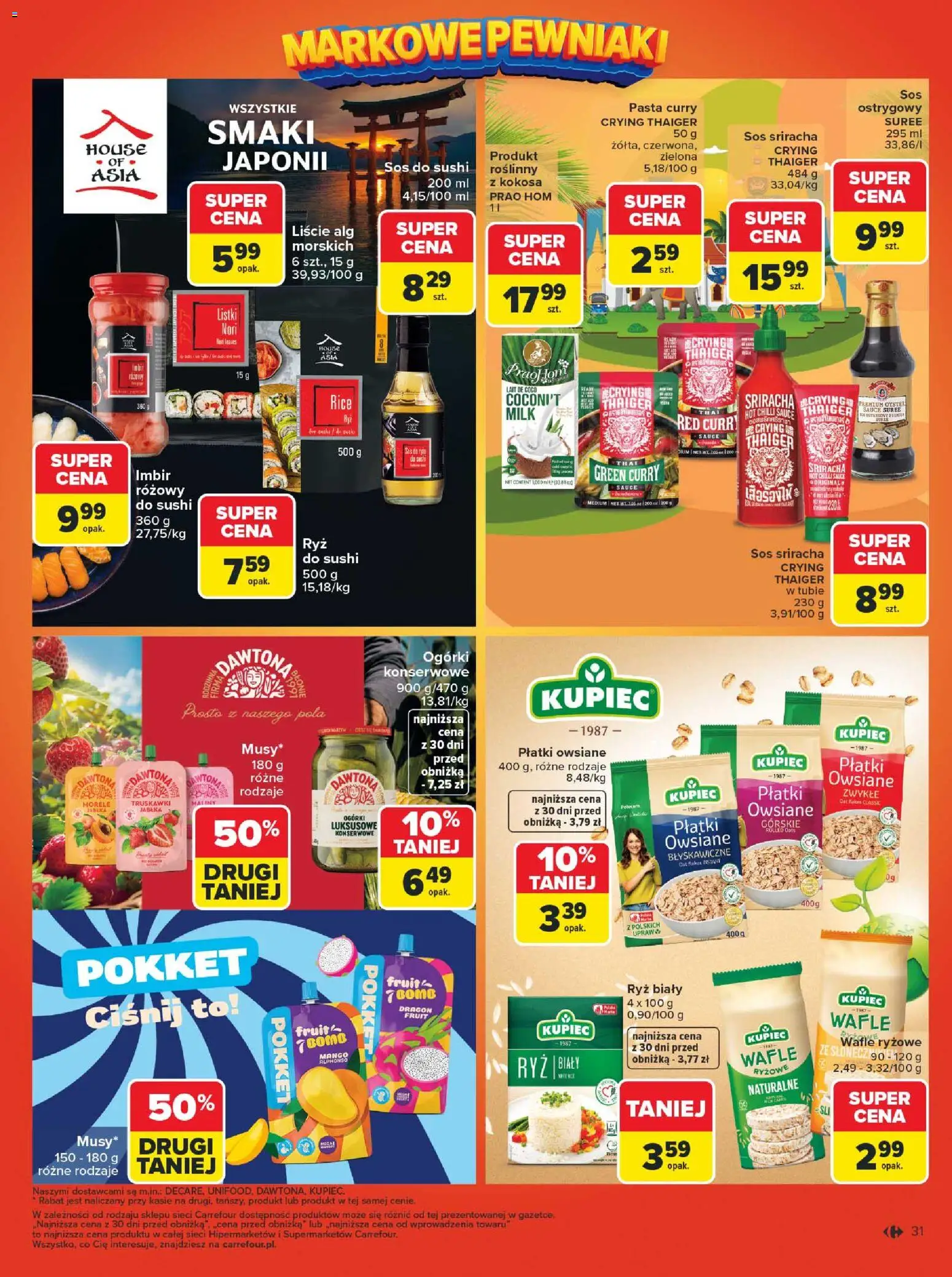 Carrefour Gazetka od 16.02.2026 | Strona: 33 | Produkty: Imbir, Płatki górskie, Wafle, Nori