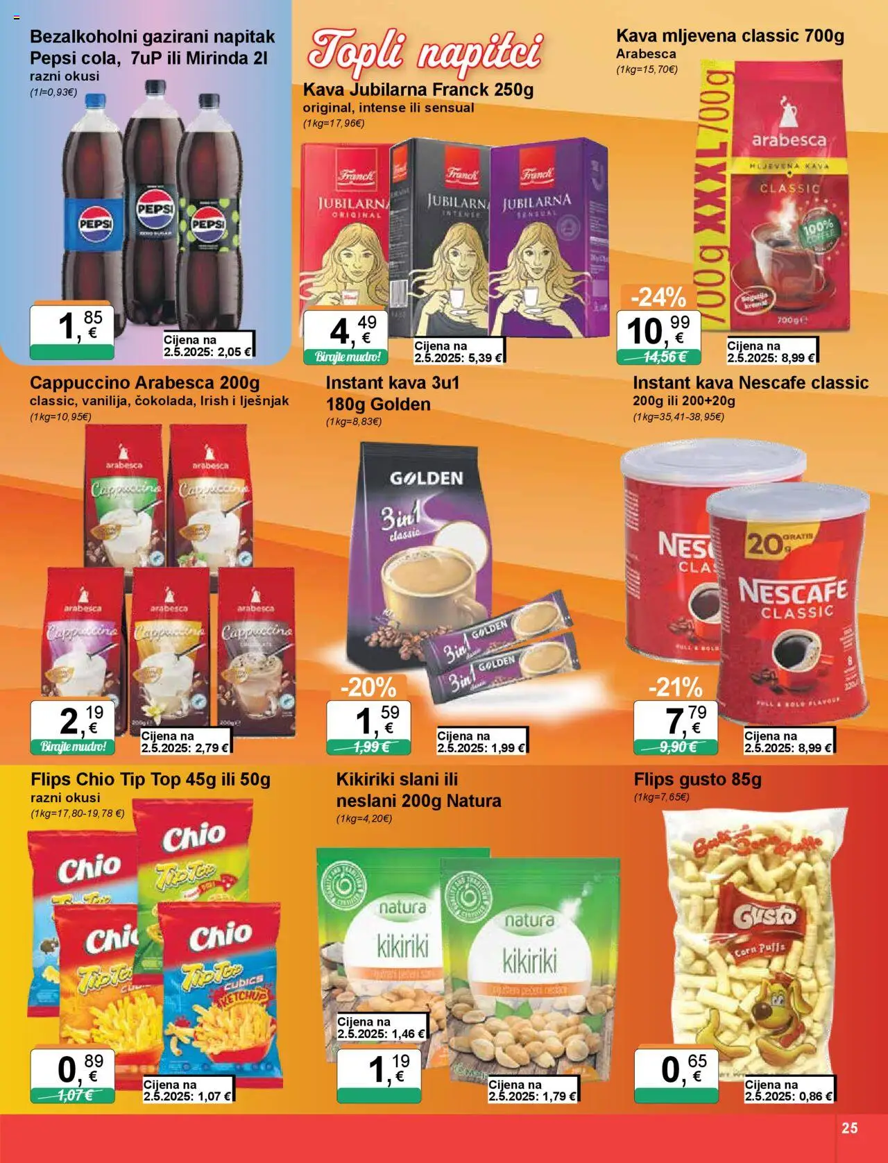 KTC katalog | vrijedi od 17.09.2025 | Stranica: 25 | Proizvodi: Flips, Nescafe, Arabesca, Lješnjak