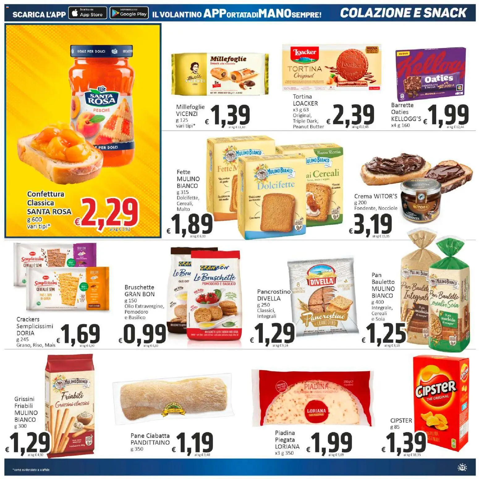 Volantino Paghi Poco del 07.01.2026 | Pagina: 13 | Prodotti: Crema, Pane, Cioccolato, Burro