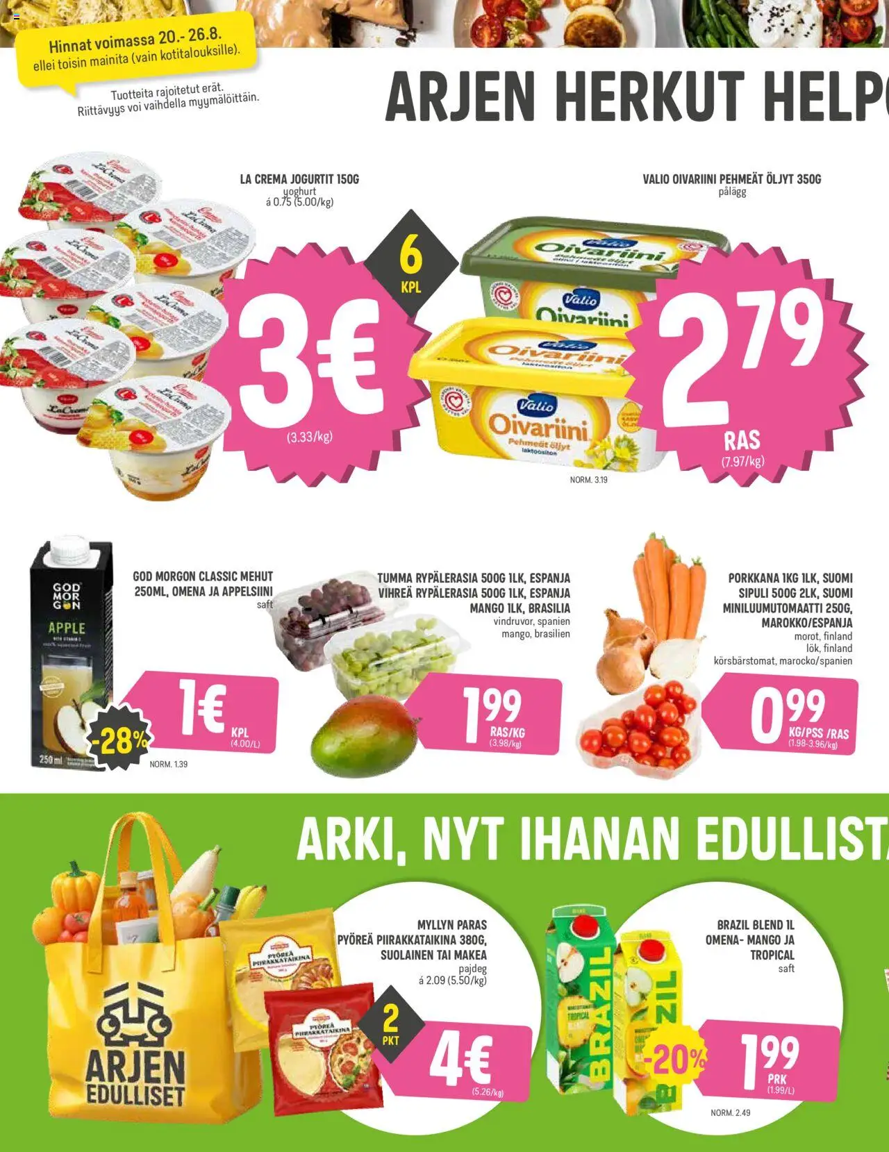  | Sivu: 2 | Tuotteet: Mango, Voi, Porkkana