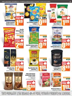 COOP Jednota leták │ platný od 17.07.2025 | Strana: 21 | Produkty: Káva, Čaj, Chipsy, Soľ