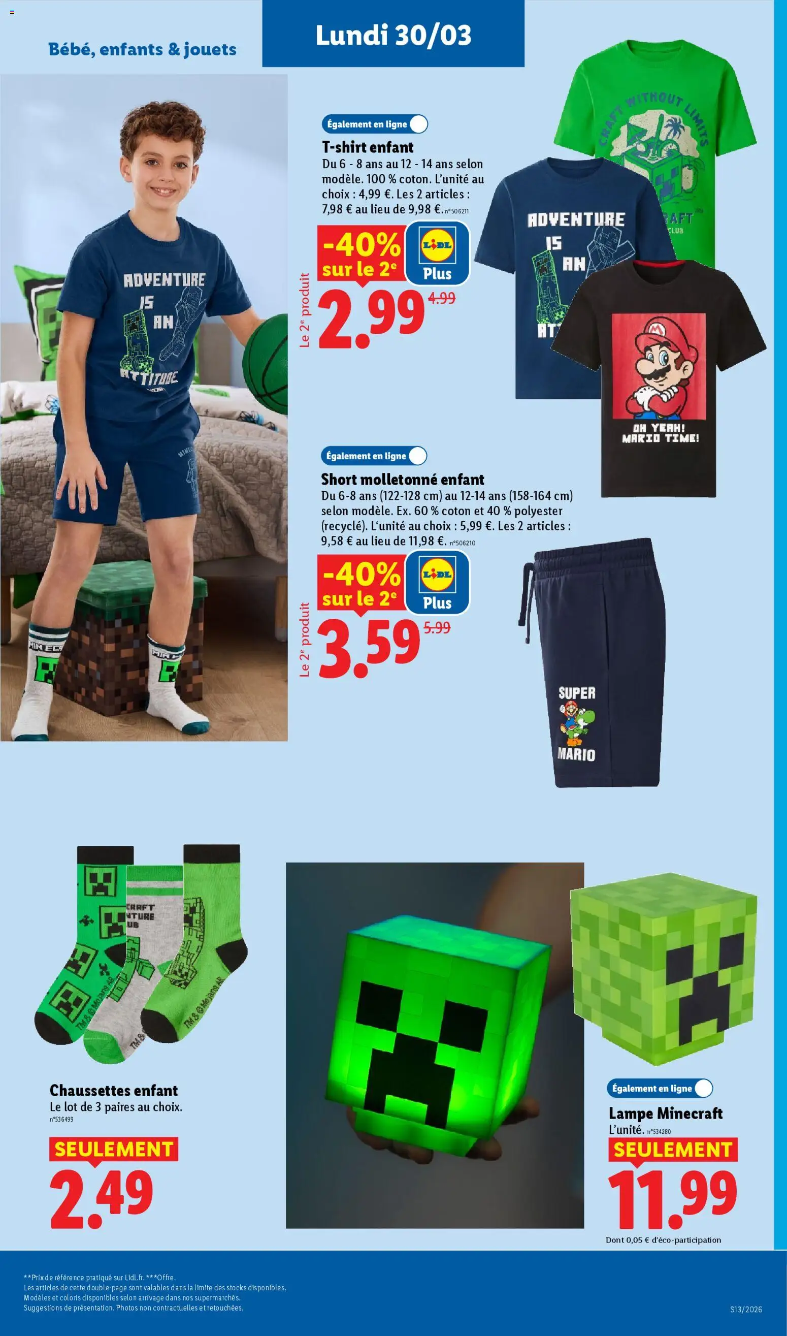 {H1} | Page: 57 | Produits: Coton, Jouets, Lampe, Shorts