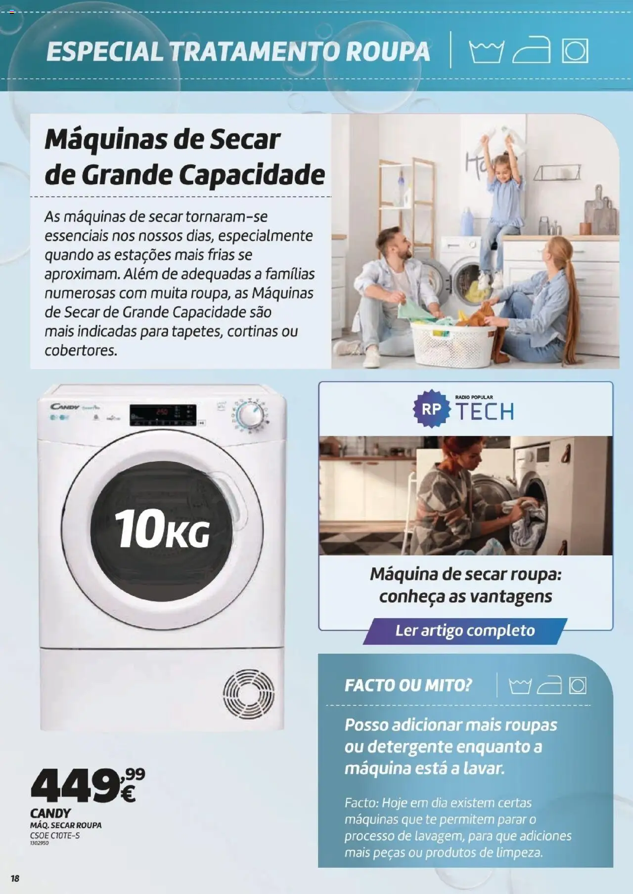 Radio Popular - Tratamento de Roupa │ válido de 15.10.2025 | Página: 18 | Produtos: Rádio, Detergente, Roupas