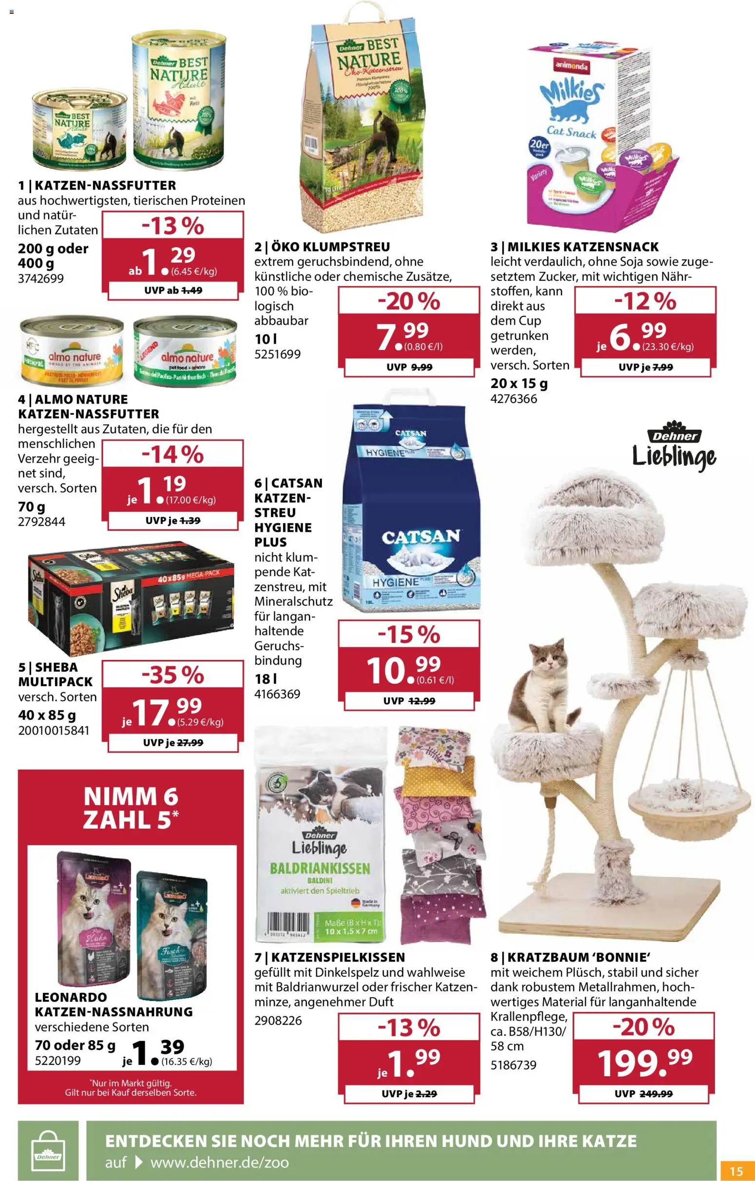 Dehner Prospekt 	 – gültig ab 22.04.2026 | Seite: 15 | Produkte: Catsan, Sheba, Duft