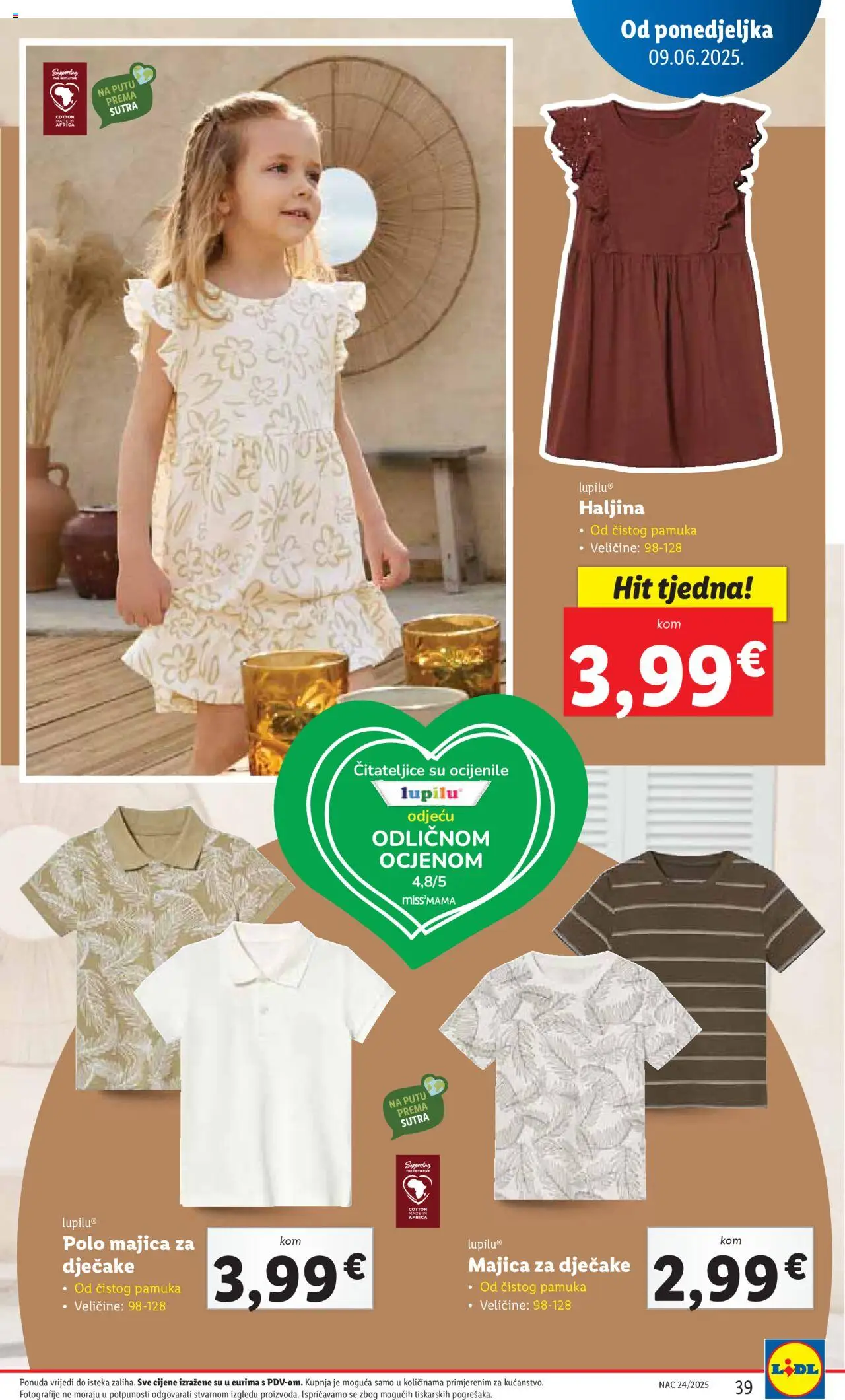 Lidl katalog | vrijedi od 09.06.2025 | Stranica: 39 | Proizvodi: Majica, Haljina
