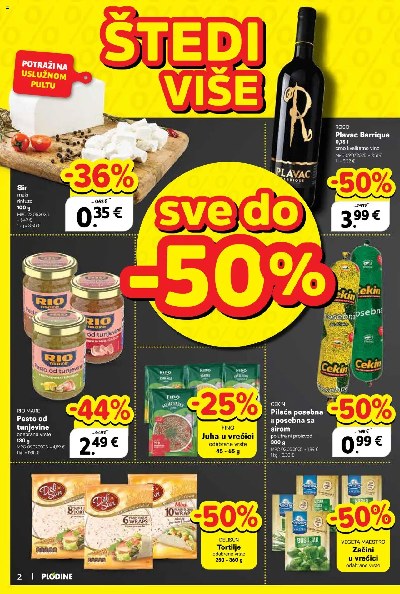 Plodine katalog | vrijedi od 10.09.2025 | Stranica: 2 | Proizvodi: Rio Mare, Začini, Juha, Vegeta