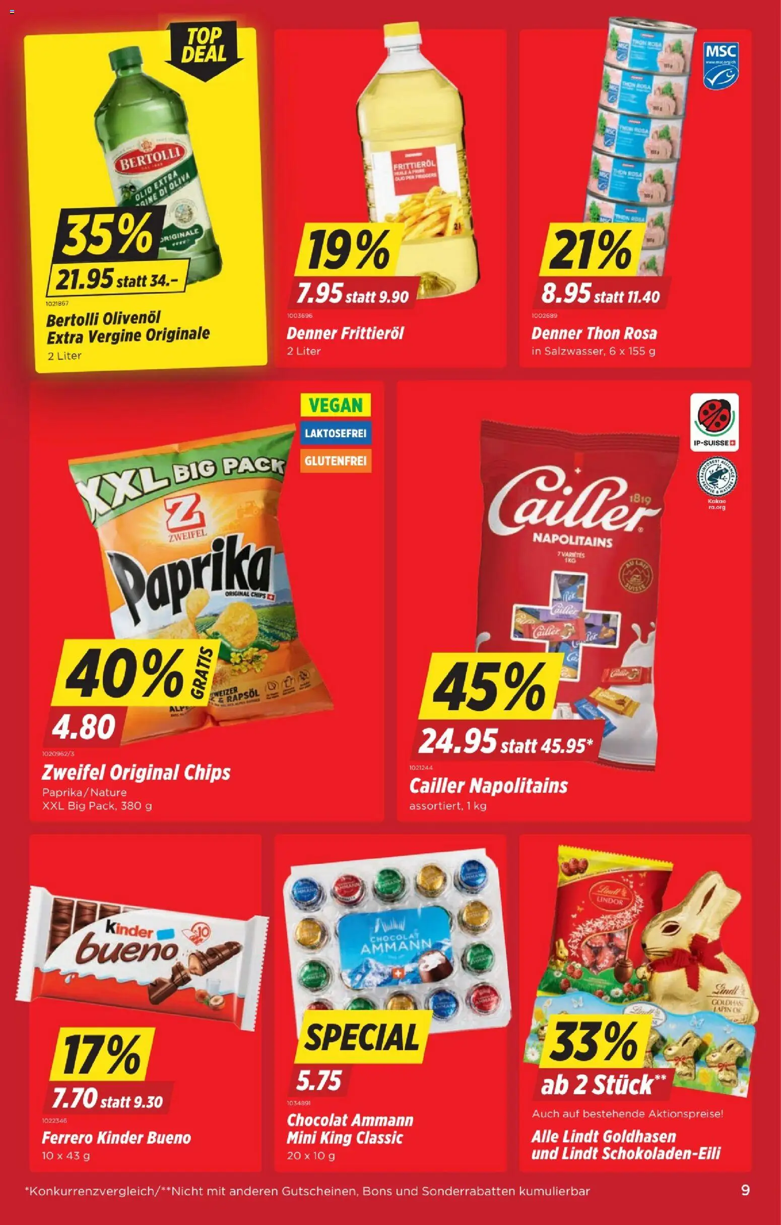 Denner aktionen – gültig ab 05.03.2026 | Seite: 9 | Produkte: Rapsöl, Chips