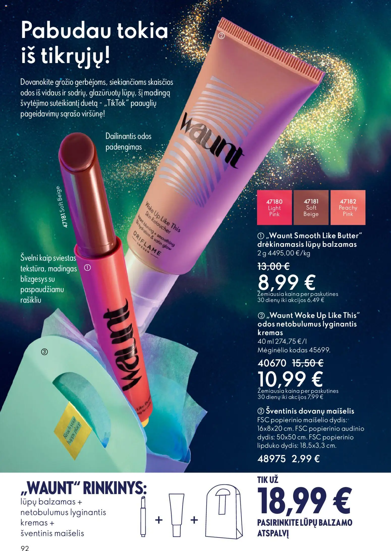 Oriflame akcijos nuo 19.11.2025 | Puslapis: 92 | Prekių: Balzamas, Kremas, Sviestas