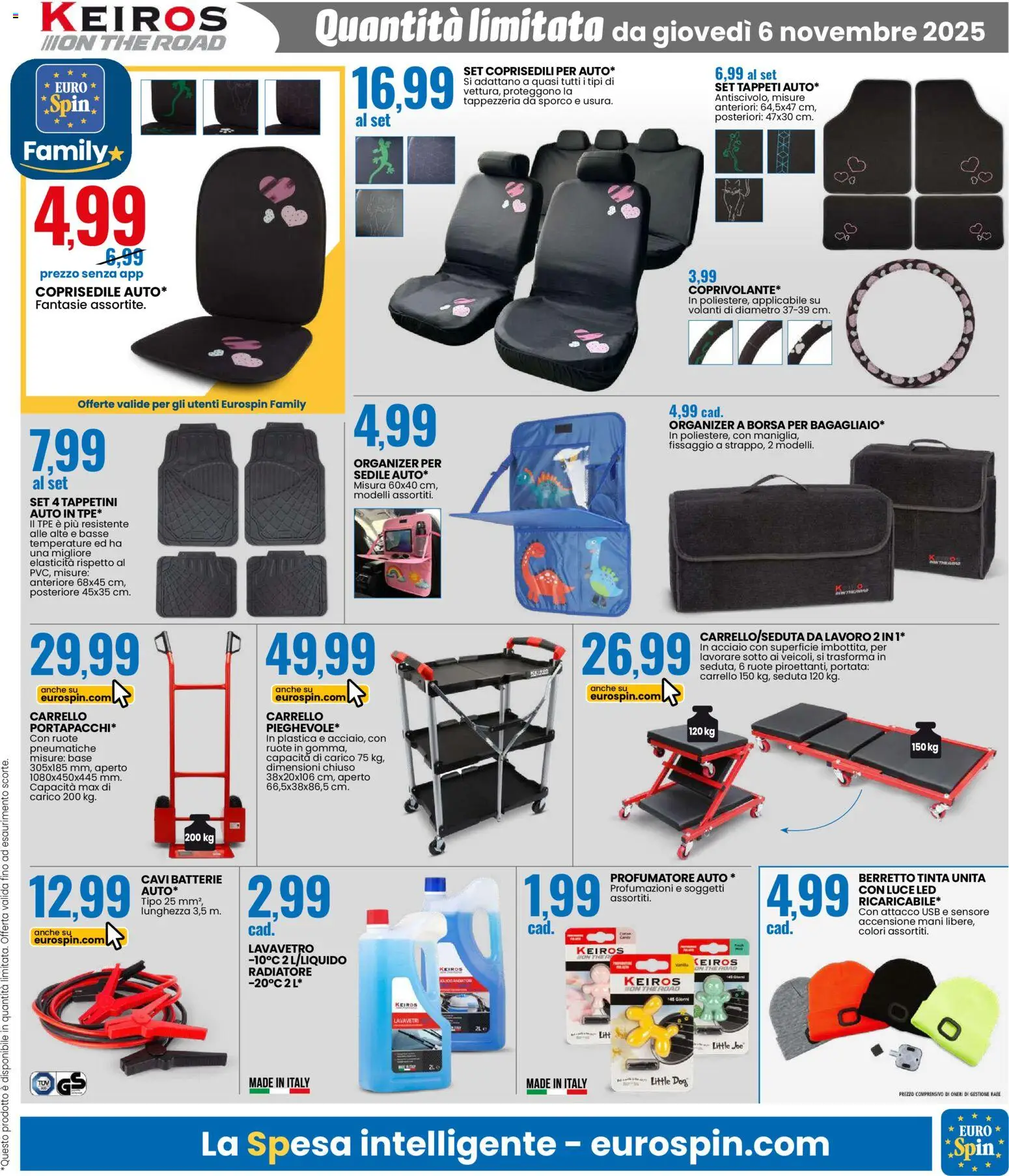 Volantino Eurospin del 06.11.2025 | Pagina: 13 | Prodotti: The, Borsa, USB, Batterie