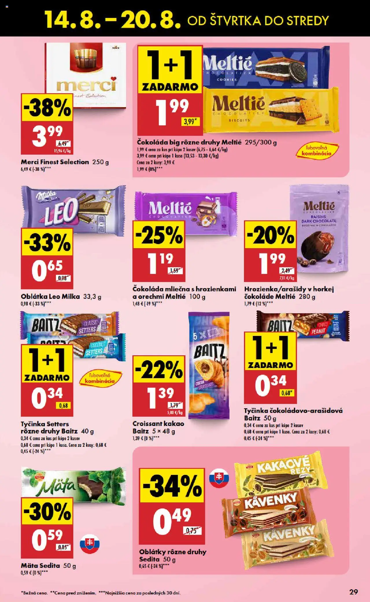 Biedronka leták │ platný od 14.08.2025 | Strana: 29 | Produkty: Merci, Čokoláda, Milka, Kakao