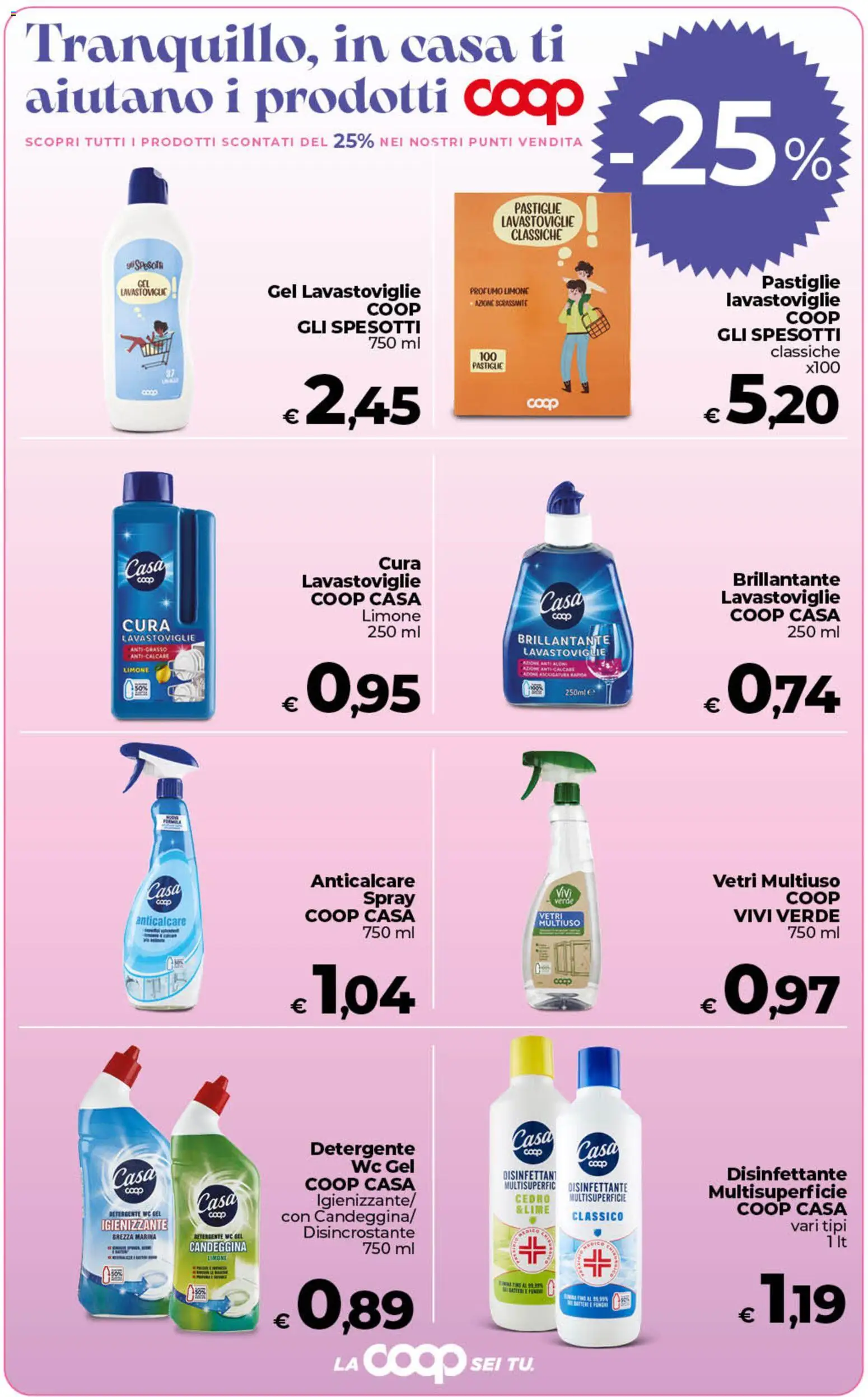 Volantino COOP del 07.04.2026 | Pagina: 6 | Prodotti: Candeggina, Lavastoviglie, WC, Profumo