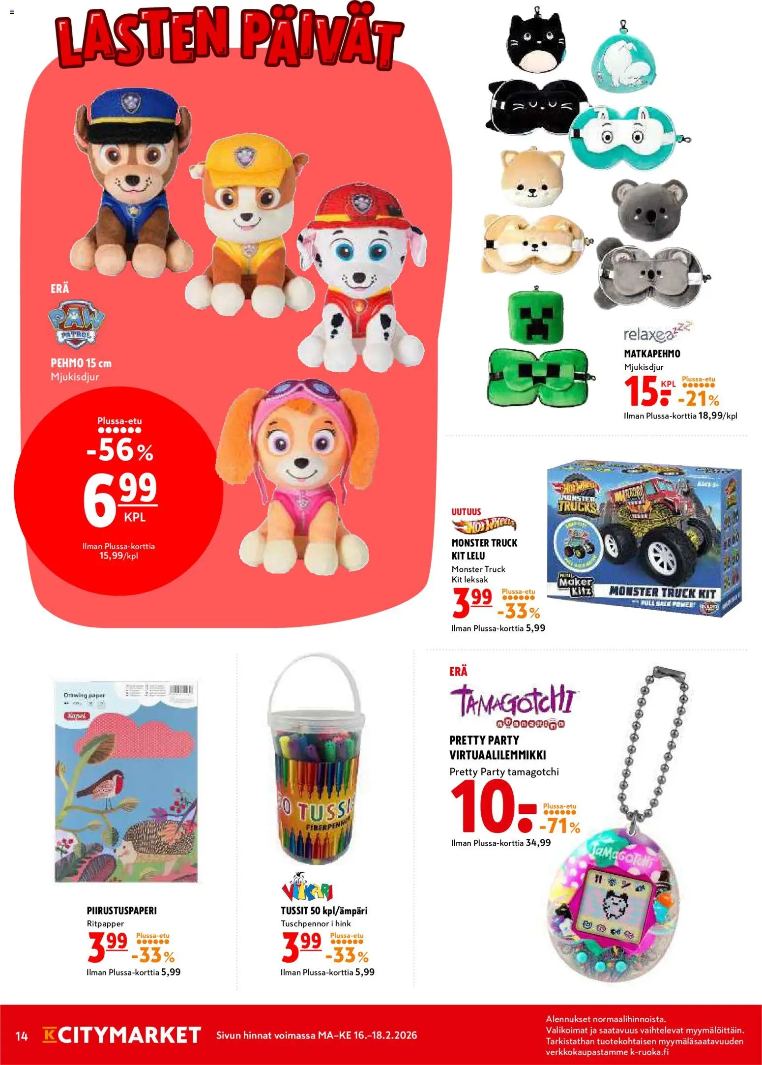 K-Citymarket tarjoukset – voimassa 16.02.2026 alkaen | Sivu: 14