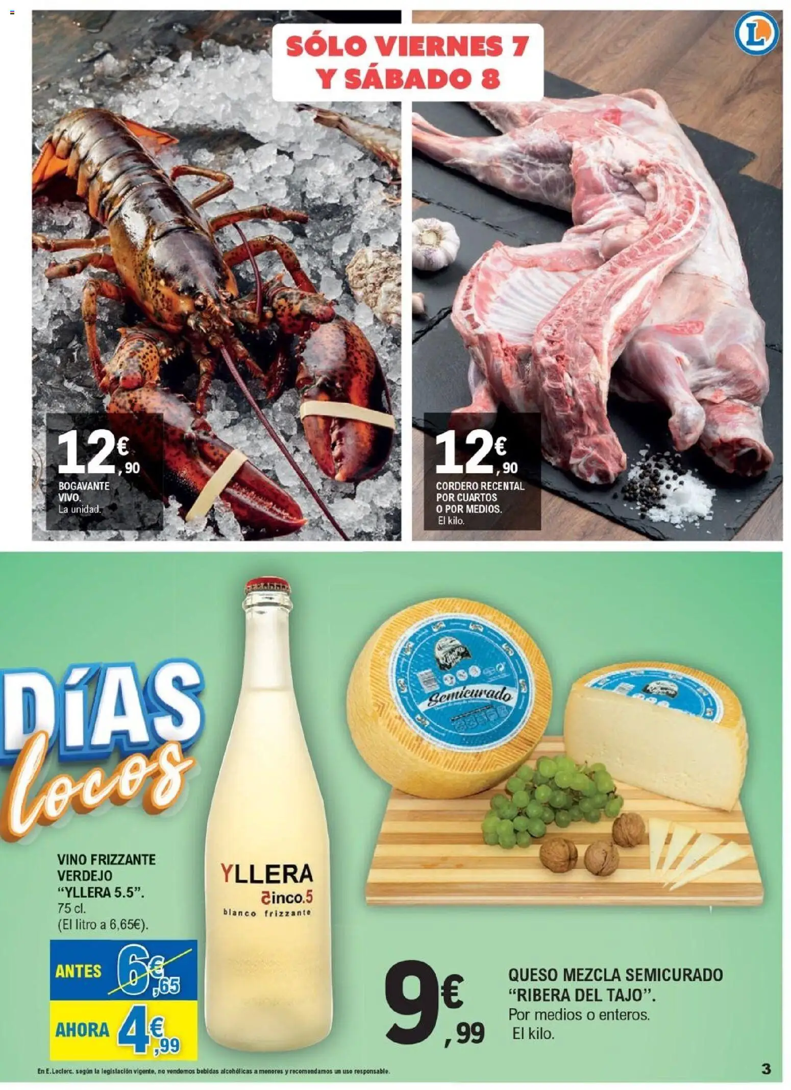 E.Leclerc folleto │ válido desde el 05.11.2025 | Página: 3 | Productos: Queso, Vino, Φίλτρο καφέ