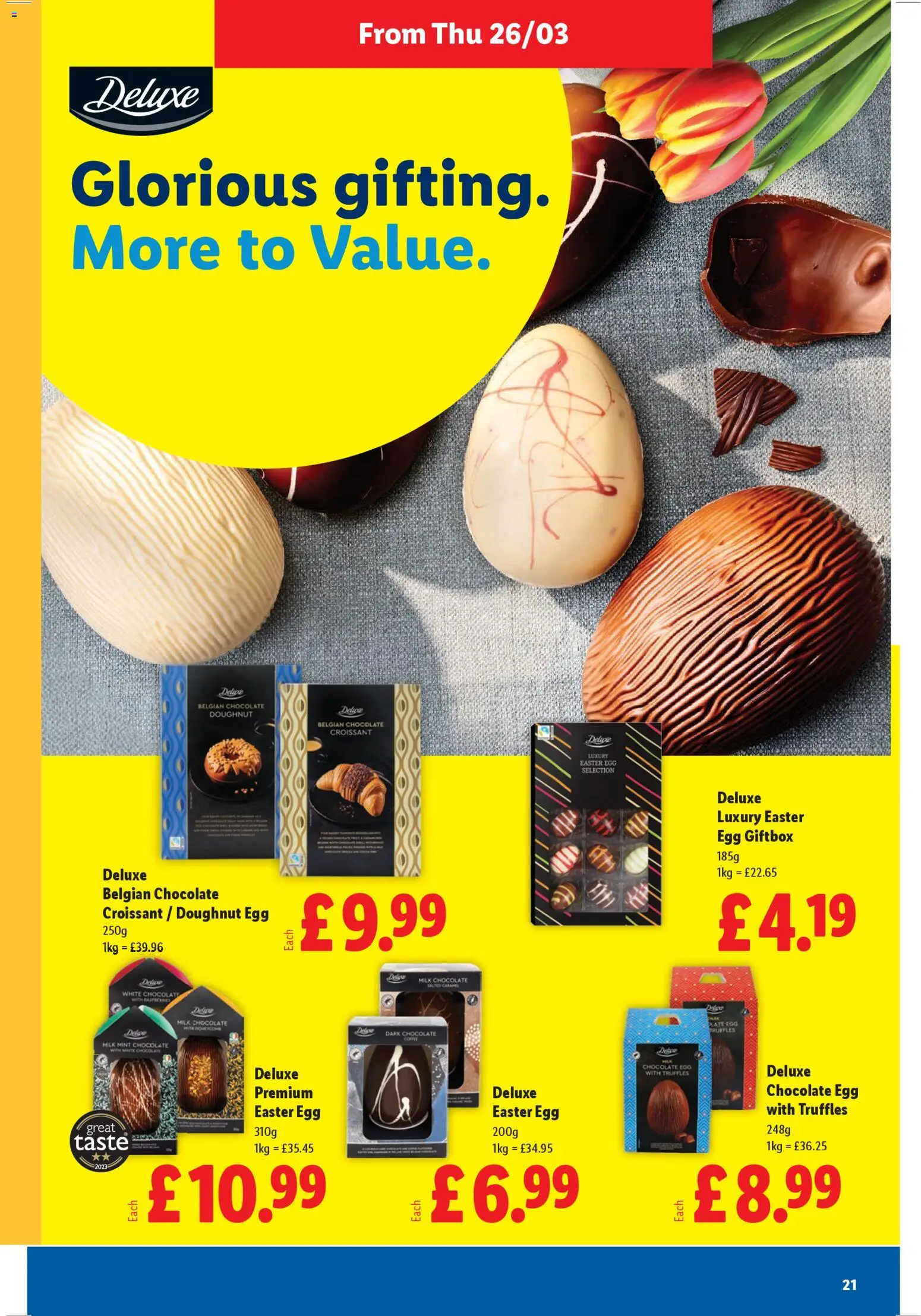 {H1} | Page: 21 | Products: Milk, Chocolate, Luges, Chocolate truffles