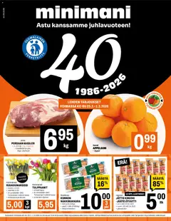 Minimani-mainoslehti voimassa 25.02.2026 alkaen