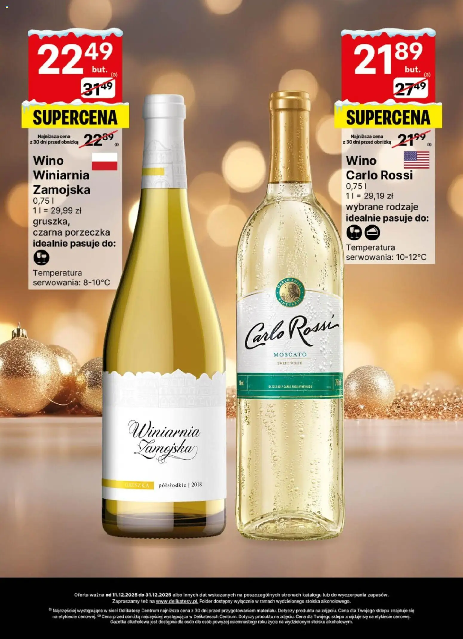 Delikatesy Centrum Gazetka - DeliBarek od 11.12.2025 | Strona: 11 | Produkty: Gruszka, Delikatesy, Wino, Carlo Rossi