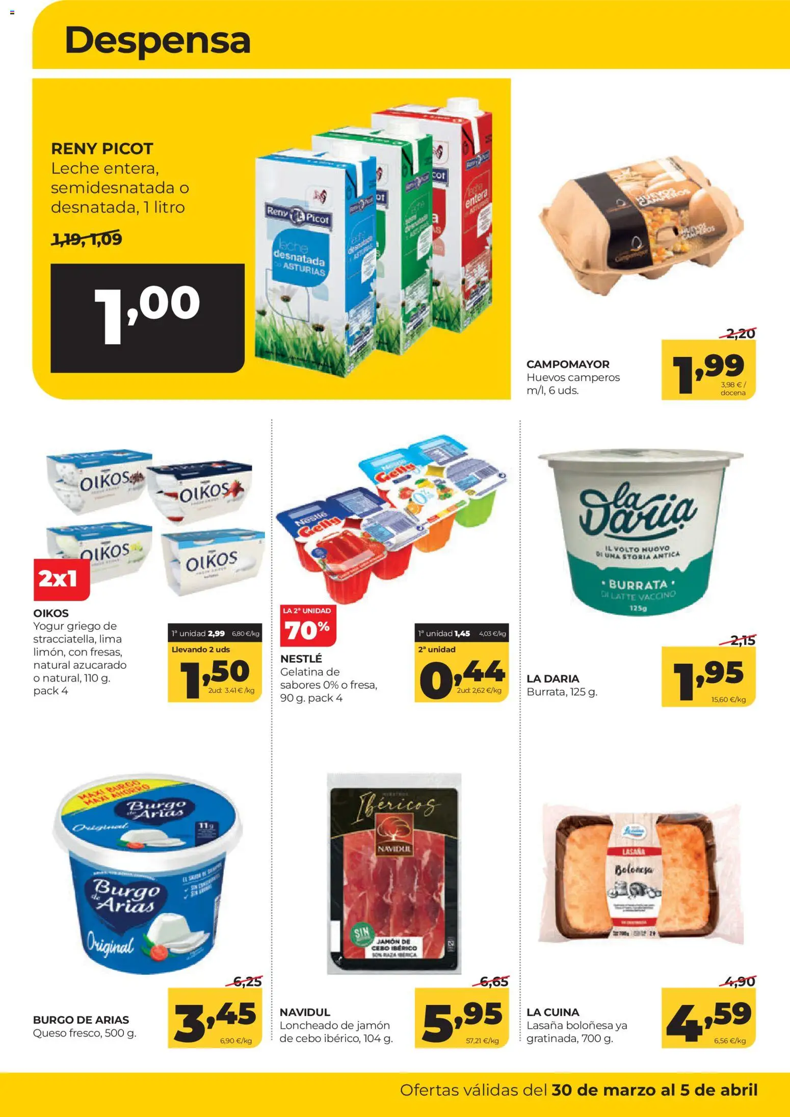 Alimerka folleto Castilla y León │ válido desde el 30.03.2026 | Página: 10 | Productos: Yogur, Huevos, Jamón, Loncheado