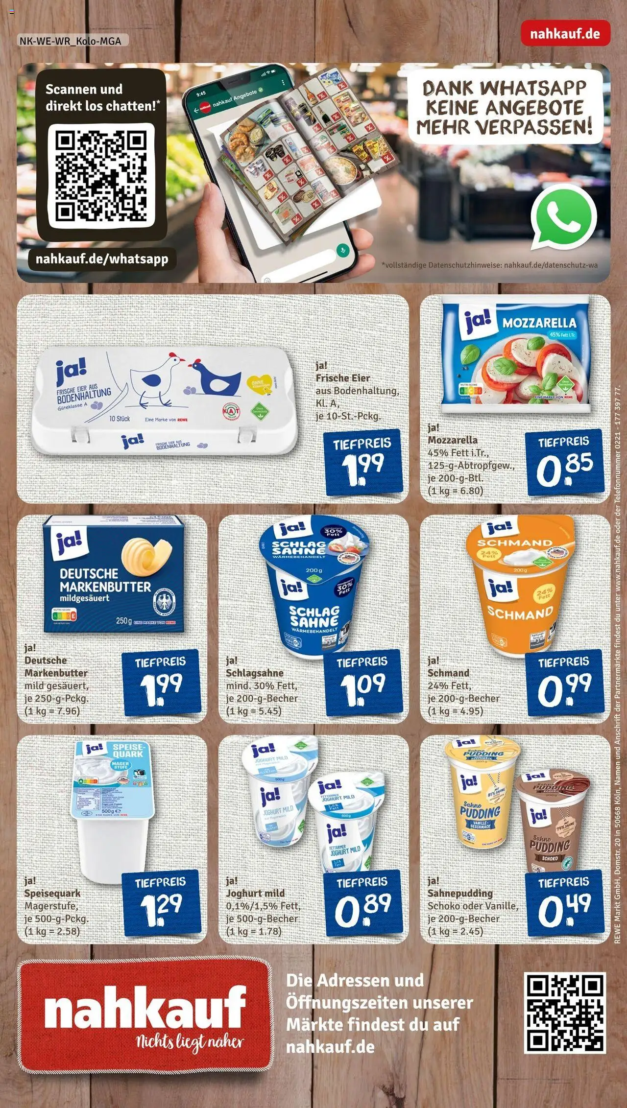 Nahkauf Prospekt 	 - gültig ab dem 21.07.2025 | Seite: 7 | Produkte: Joghurt, Eier, Mozzarella, Sahne