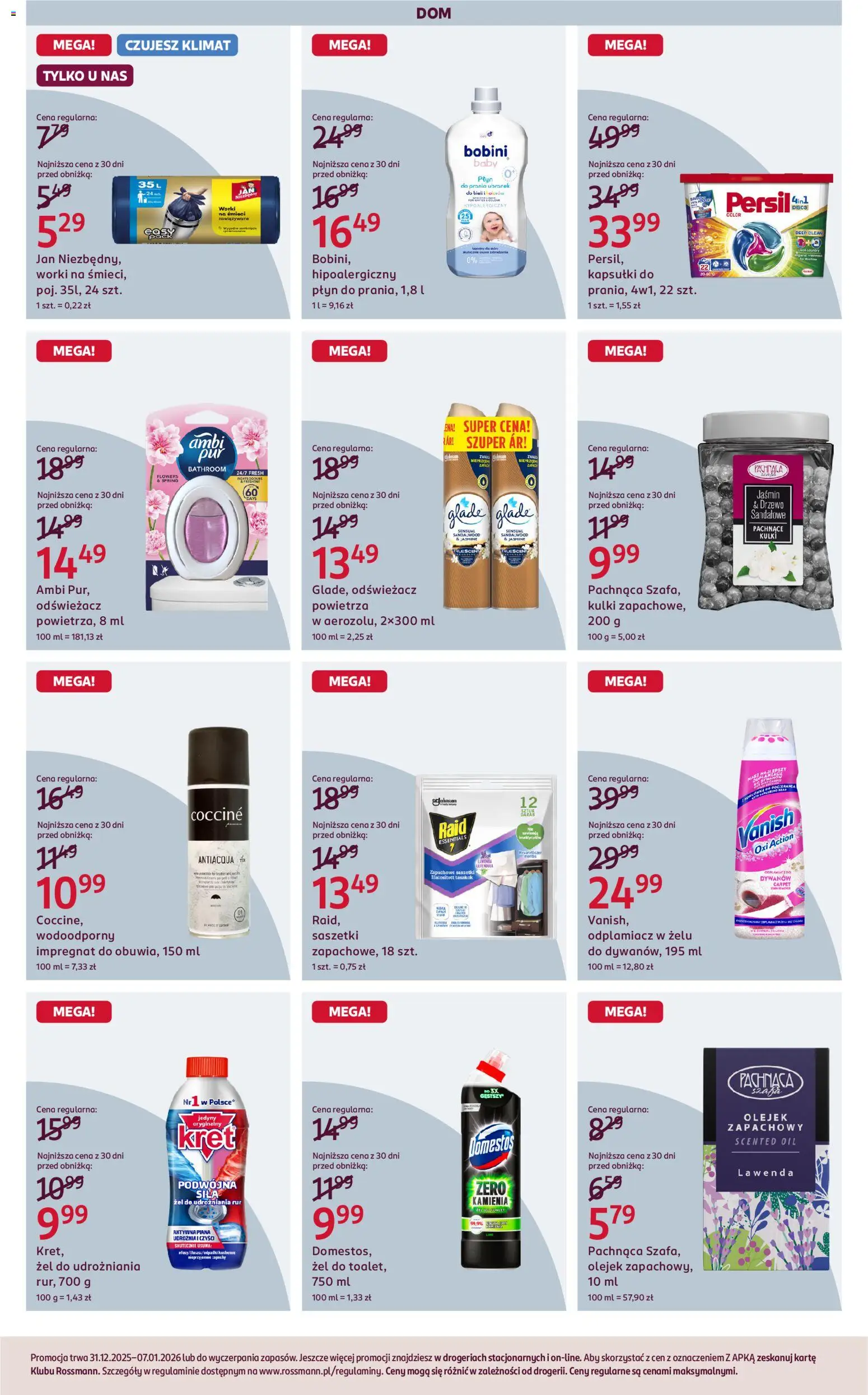 Rossmann Gazetka od 31.12.2025 | Strona: 4 | Produkty: Odświeżacz, Odświeżacz powietrza, Domestos, Odplamiacz