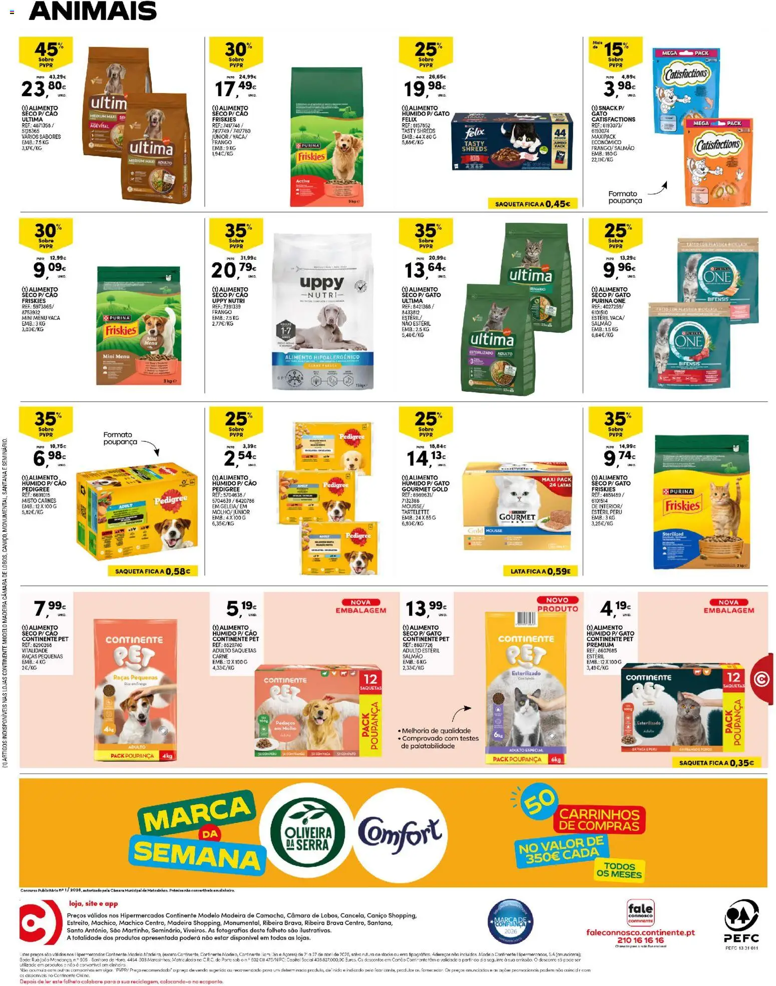 Continente Madeira │ válido de 21.04.2026 | Página: 24 | Produtos: Purina one, Frango, Salmão, Carne