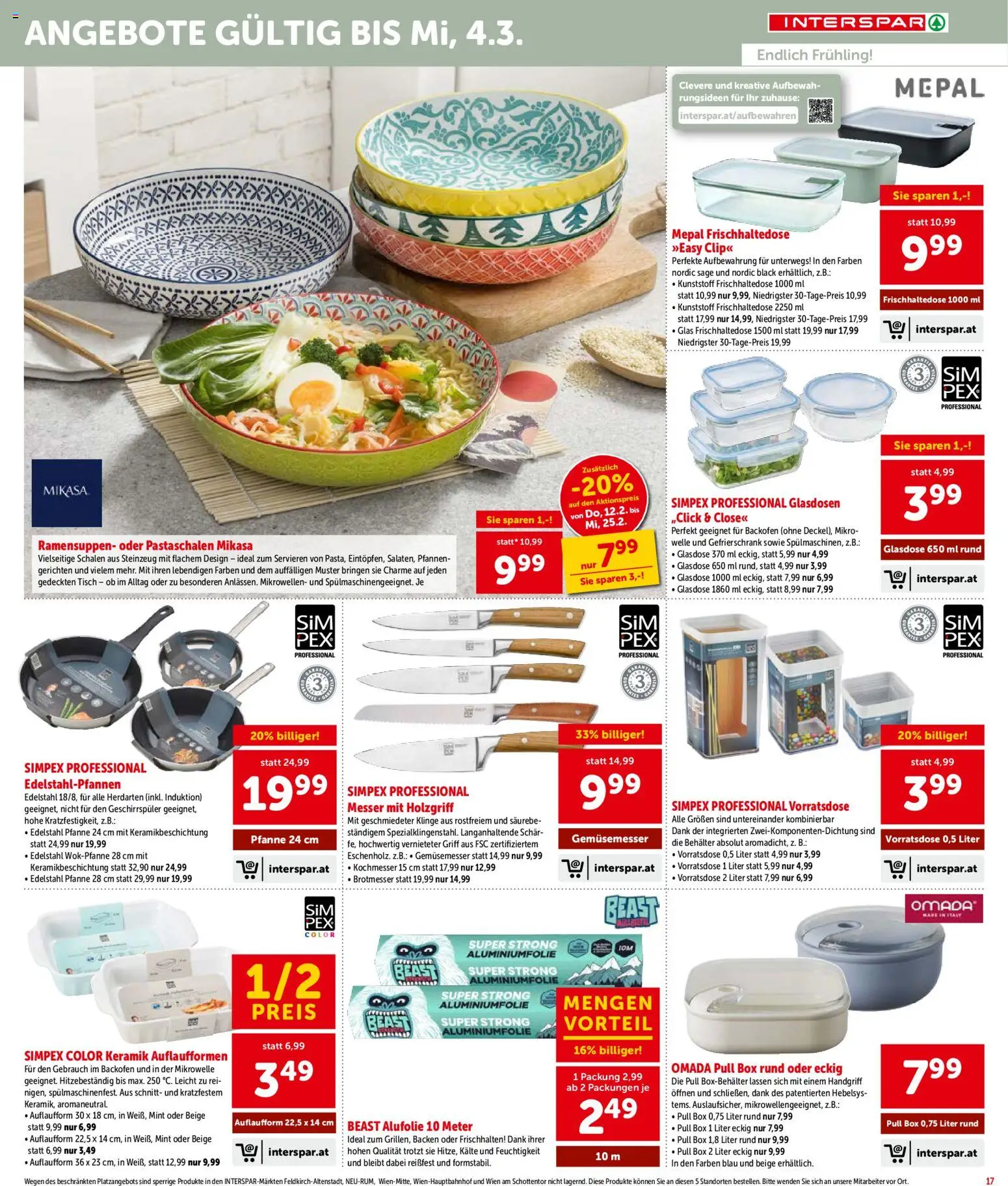 Interspar Flugblatt - Tirol gültig ab 12.02.2026 | Seite: 17 | Produkte: Gefrierschrank, Geschirrspüler, Tisch, Box