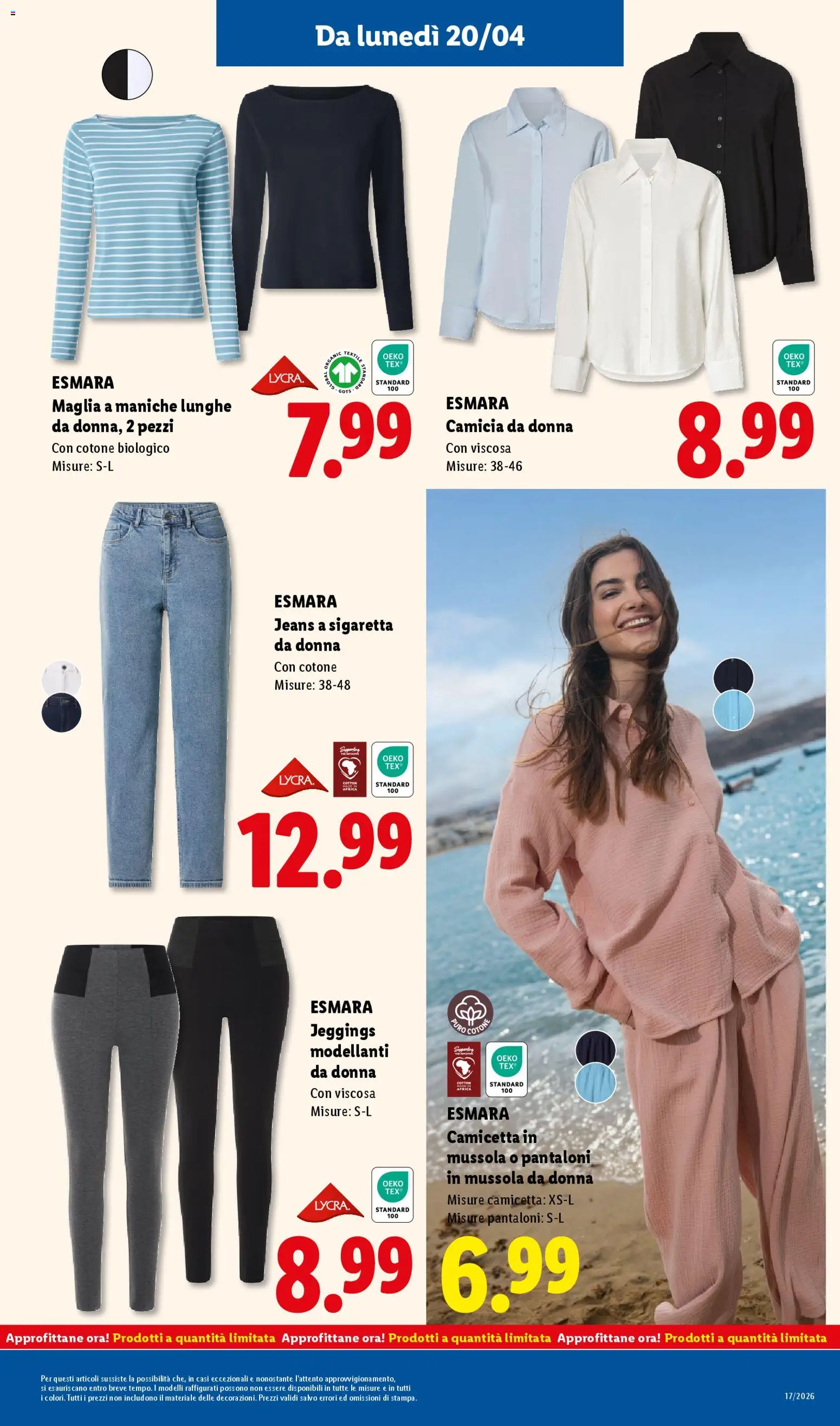 Volantino Lidl del 16.04.2026 | Pagina: 35 | Prodotti: Camicia, Camicetta, Pantaloni, Jeans