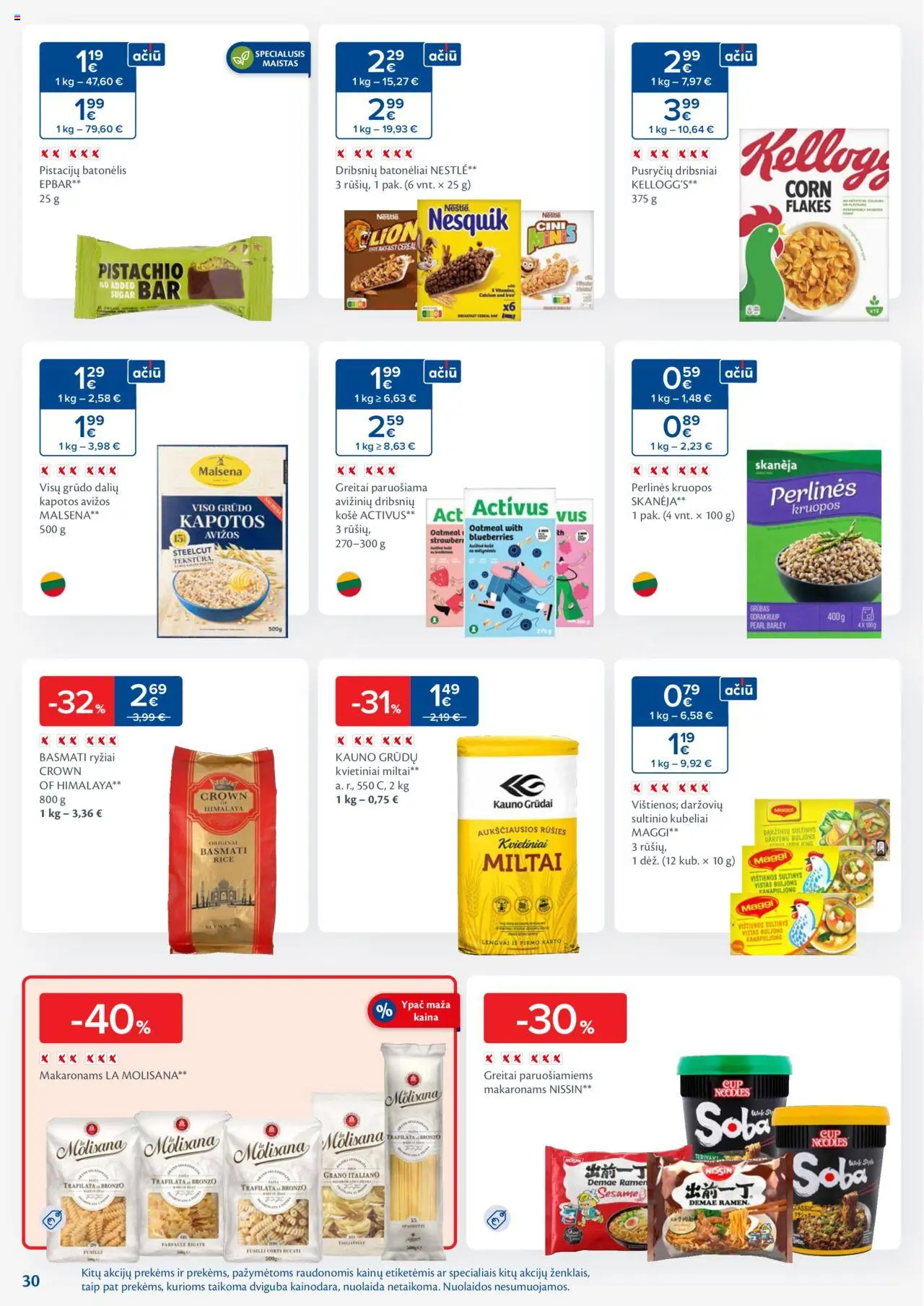 MAXIMA leidinys│galioja nuo 24.06.2025 | Puslapis: 30 | Prekių: Košė, Vištienos, Kruopos, Dribsniai