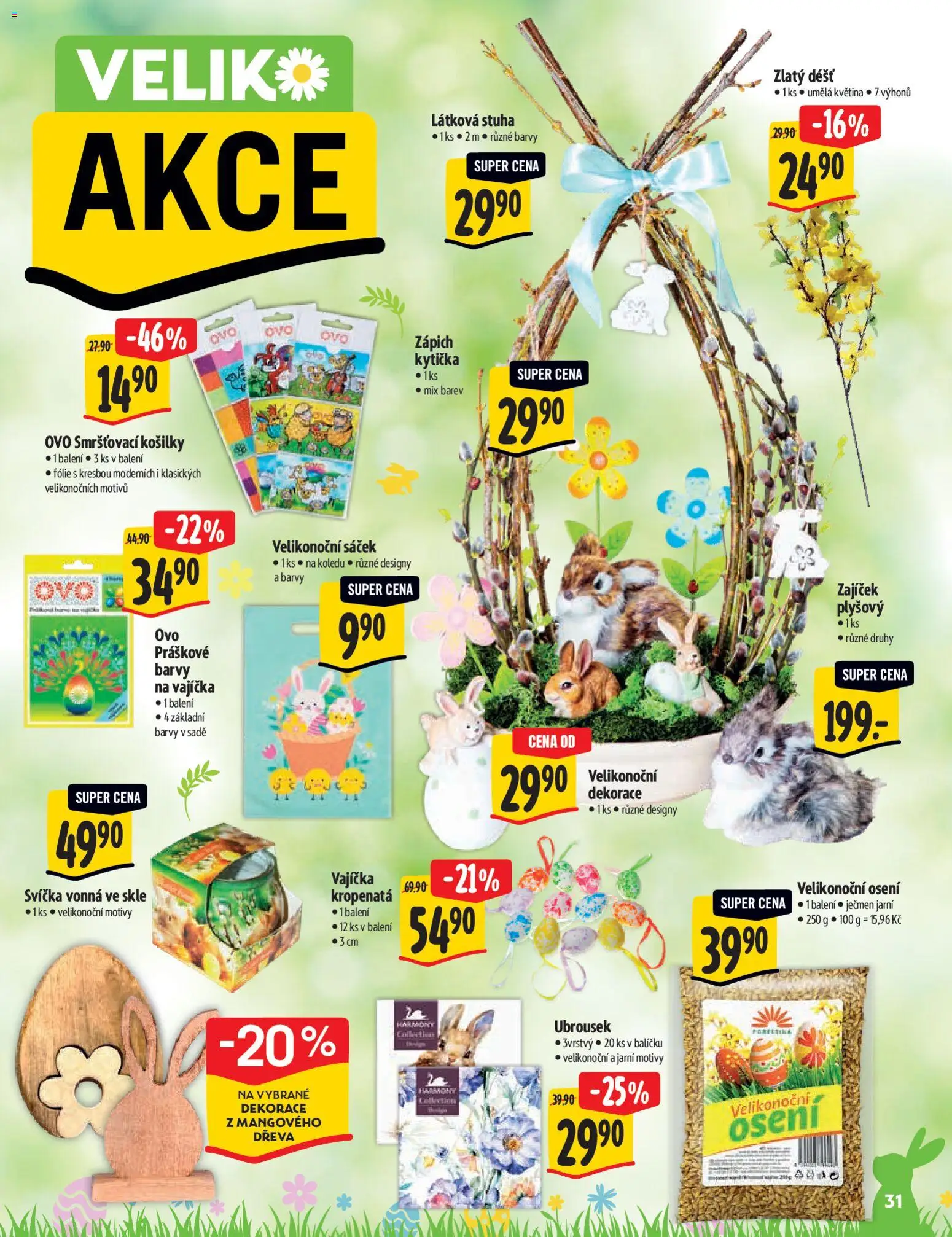 Albert katalog - Hypermarket od 25.03.2026 | Strana: 31 | Produkty: Vajíčka, Barvy na vajíčka, Fólie, Barvy