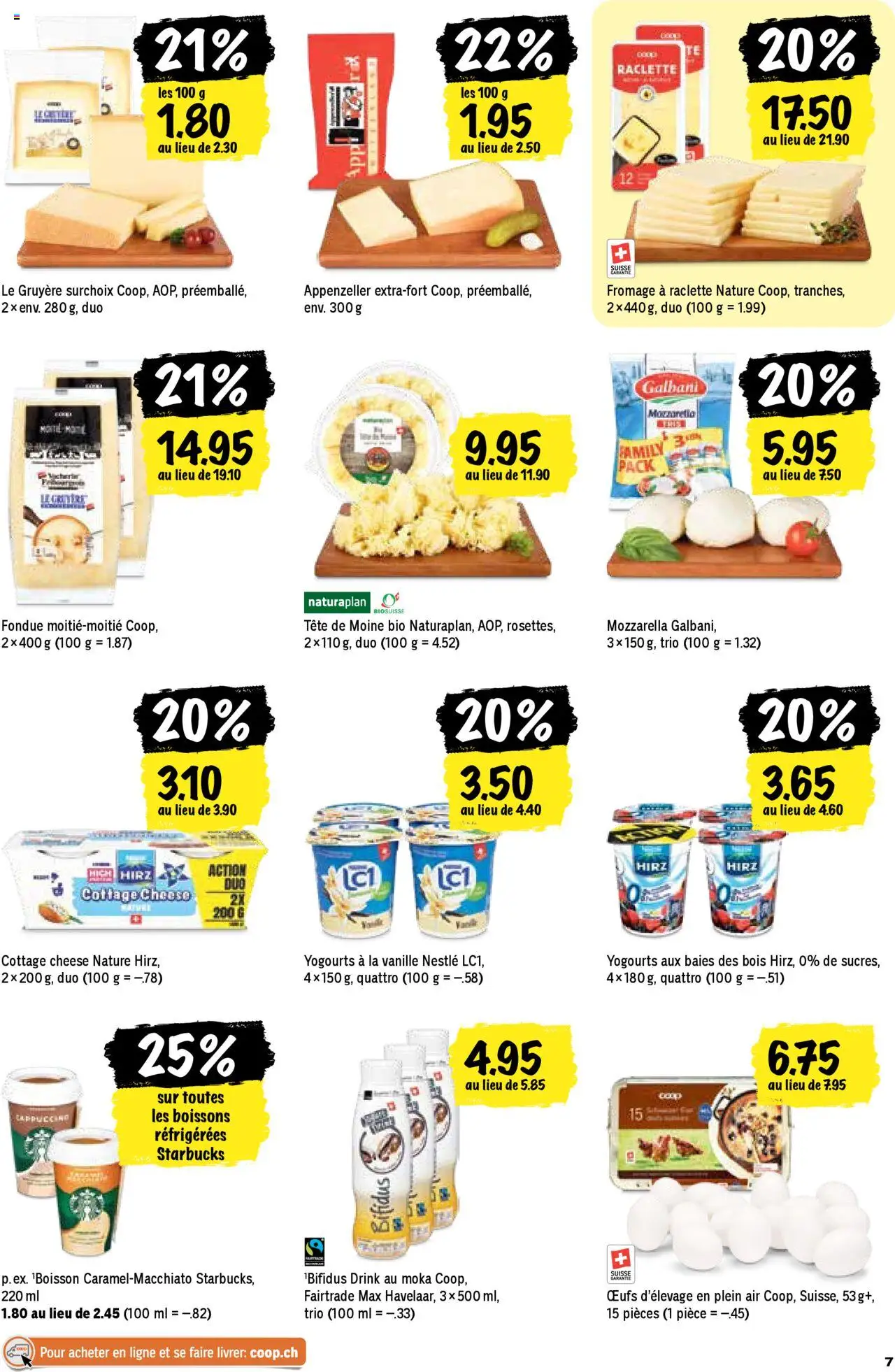 Coop - Les actions de la semaine – gültig ab 25.09.2025 | Seite: 7 | Produkte: Raclette, Fondue