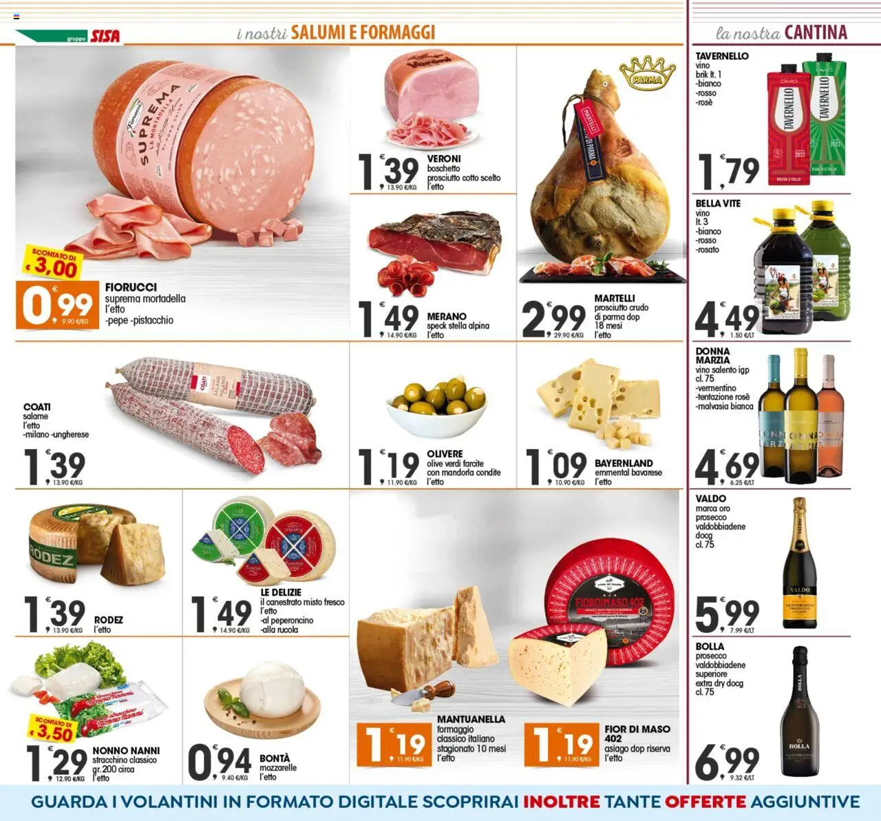 Volantino SISA del 08.08.2025 | Pagina: 2 | Prodotti: Speck, Prosecco, Suino, Tonno