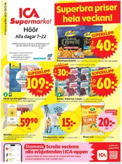 ICA Supermarket - Höör - Förhandsvisning av reklamblad från butik ICA Supermarket aktuell från 16.03.2026