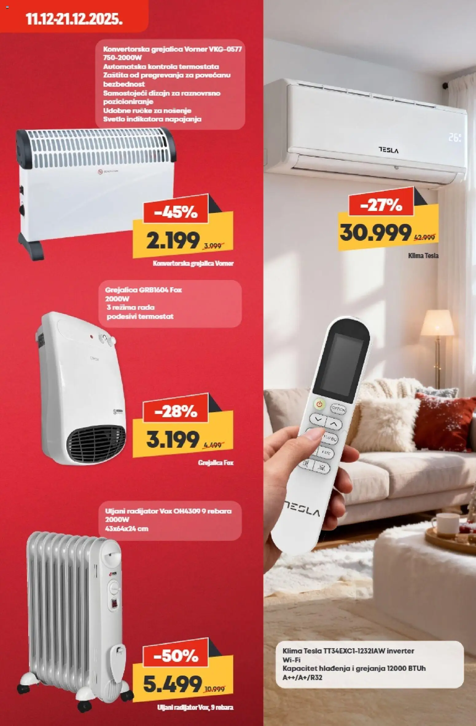Mega Maxi katalog - važi od 11.12.2025 | Strana: 5 | Proizvode: Radijator, Grejalica, Klima