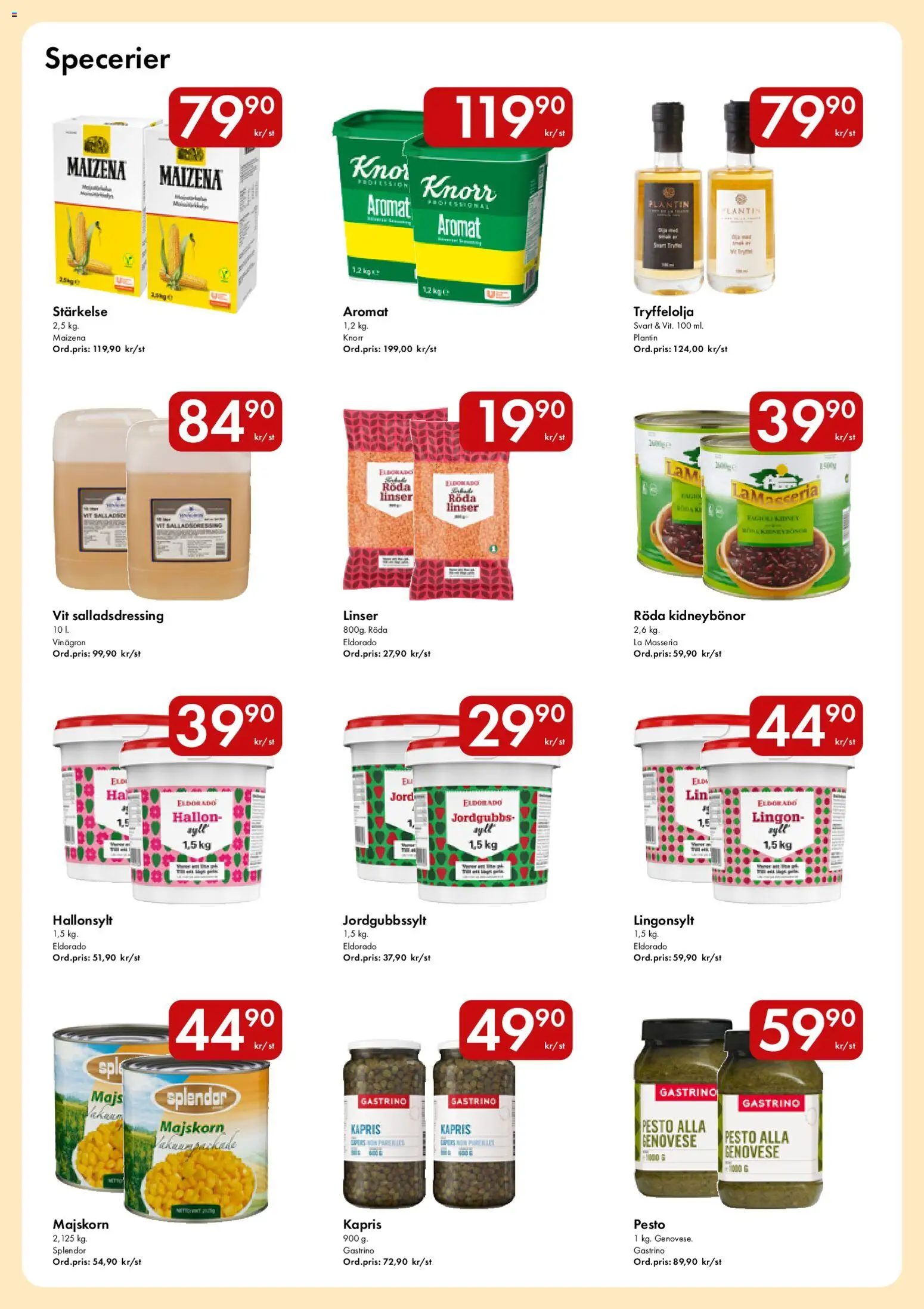 Snabbgross reklamblad aktuell från 18.02.2026 | Sida: 8 | Produkter: Linser, Jord, Kapris, Majs