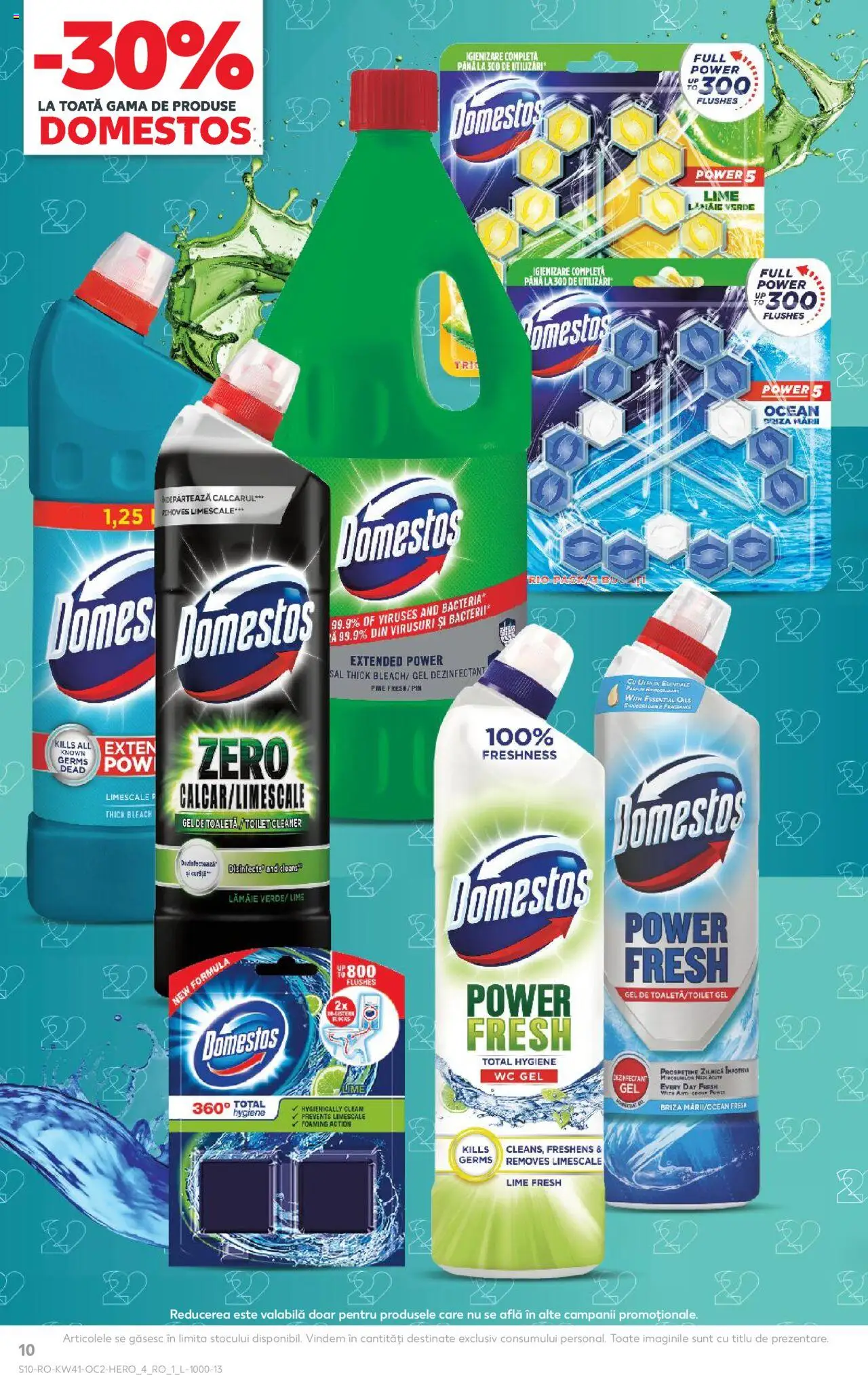 Kaufland RO akciós ujság - amely érvényes a következő dátumtól: 08.10.2025 | Oldal: 10 | Termékek: Lime, Sál, WC