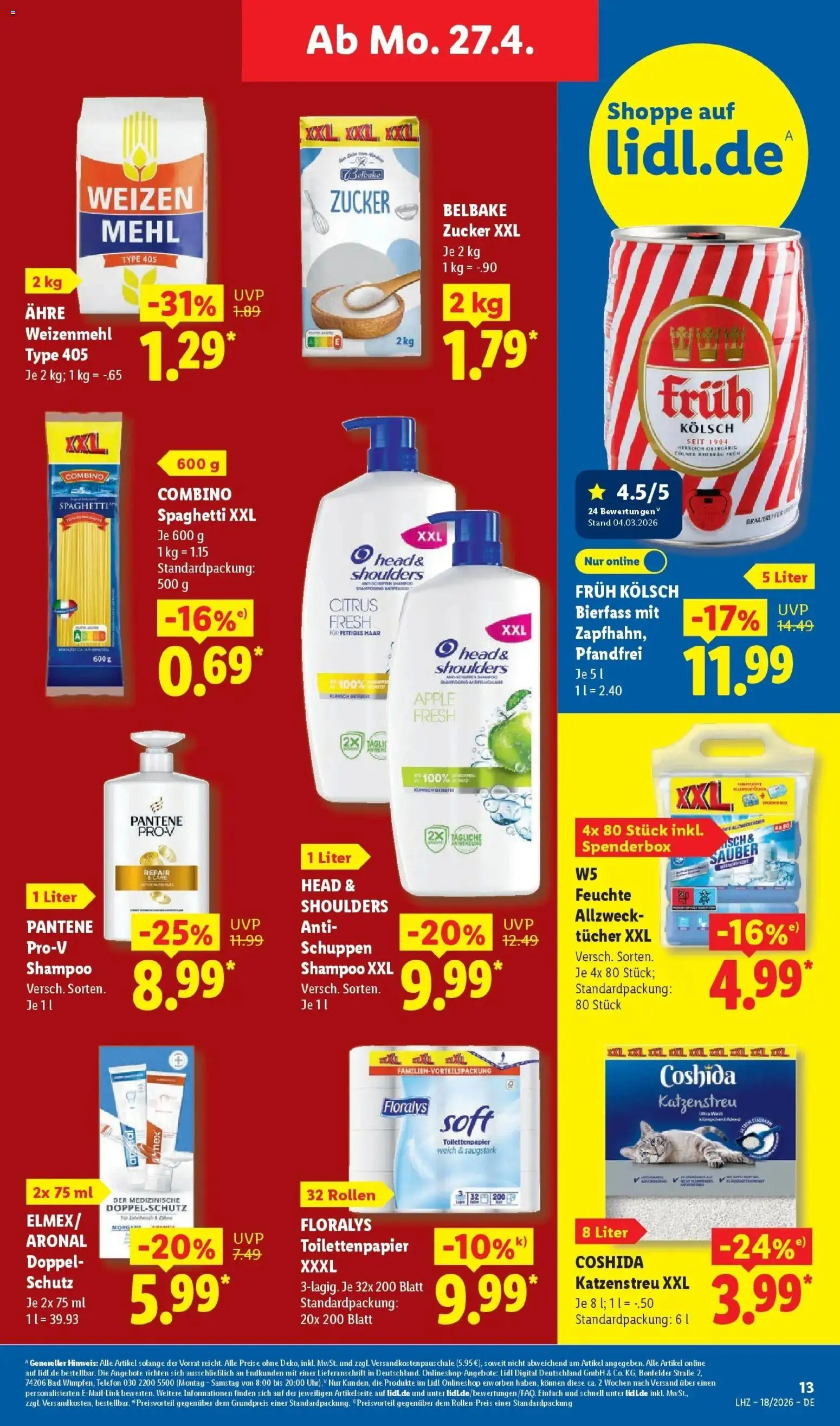 Lidl Německo leták od 27.04.2026 💥 Nenechte si ujít TOP nabídky! ⭐ | Česko