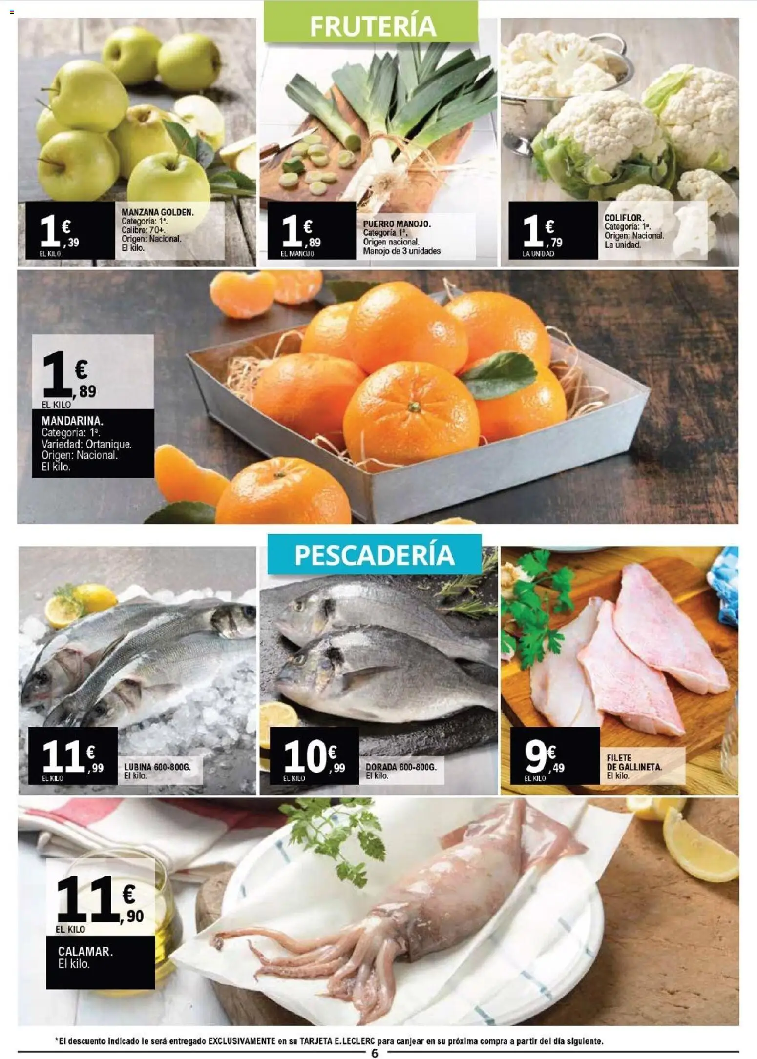 E.Leclerc folleto │ válido desde el 29.10.2025 | Página: 6 | Productos: Manzana, Filete
