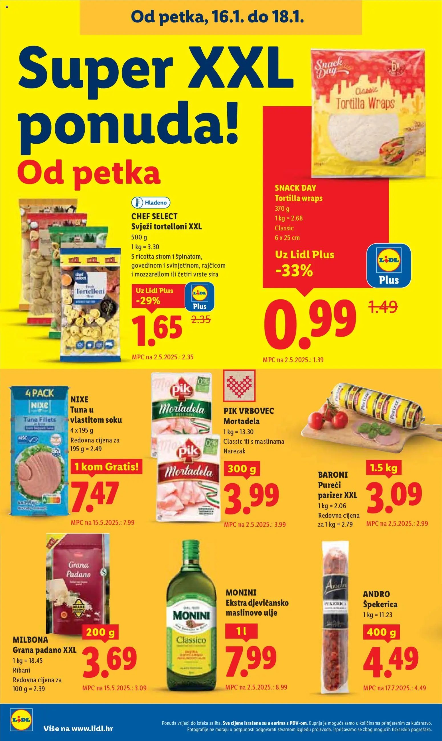 Lidl katalog | vrijedi od 12.01.2026 | Stranica: 62 | Proizvodi: Ulje, Mortadela, Narezak, Pik Vrbovec