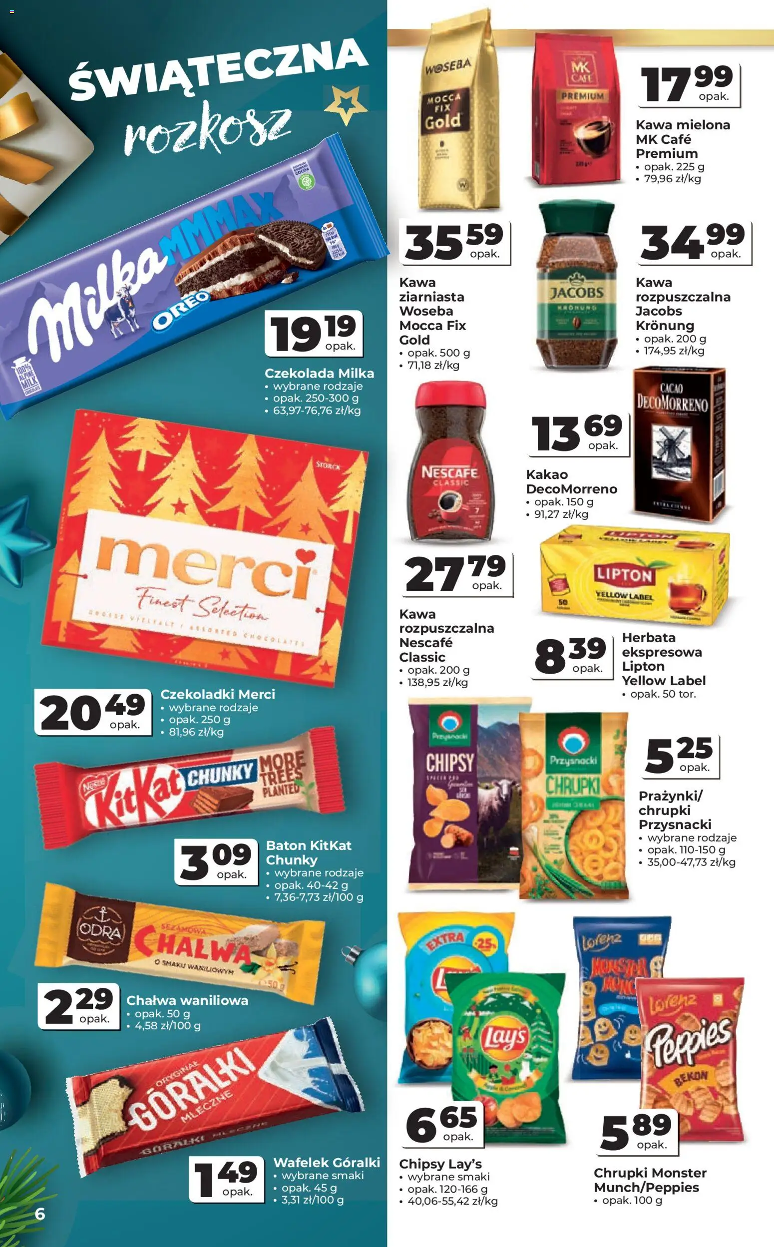 Odido Gazetka od 17.12.2025 | Strona: 6 | Produkty: Chrupki, Kawa rozpuszczalna, Kawa, Czekolada