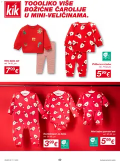 Black Friday Kik - Pregled kataloga iz trgovine Kik, vrijedi od 17.11.2025 | Stranica: 2 | Proizvodi: Kombinezon, Pidžama