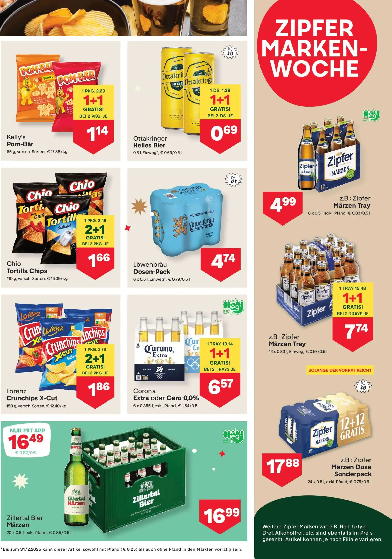 MPREIS Altenmarkt im Pongau gültig ab 20.11.2025 | Seite: 9 | Produkte: Chips, Chili, Bier