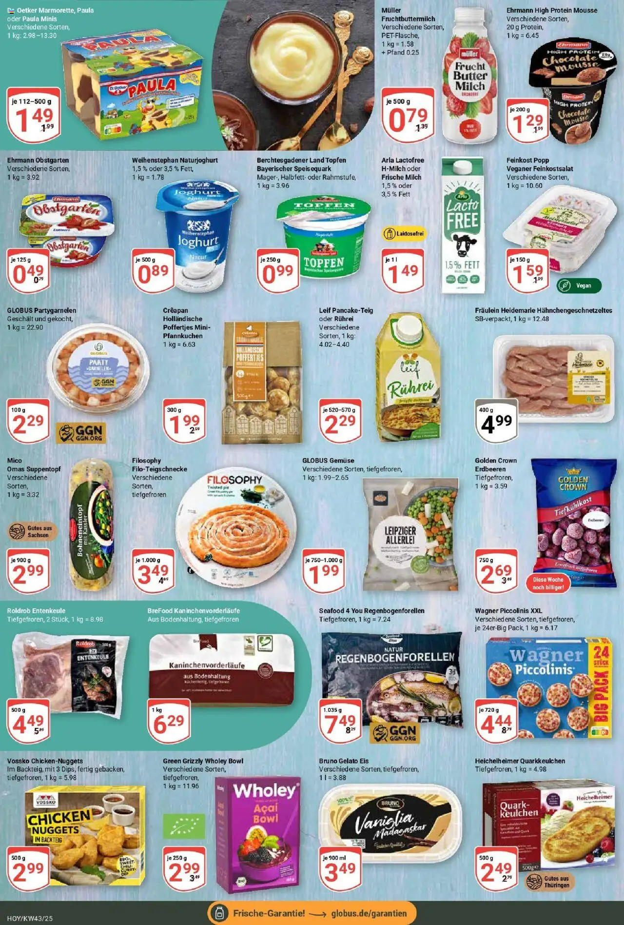 Globus prospekt Hoyerswerda	 – gültig ab 19.10.2025 | Seite: 11 | Produkte: Quark, Butter, Gemüse, Piccolinis