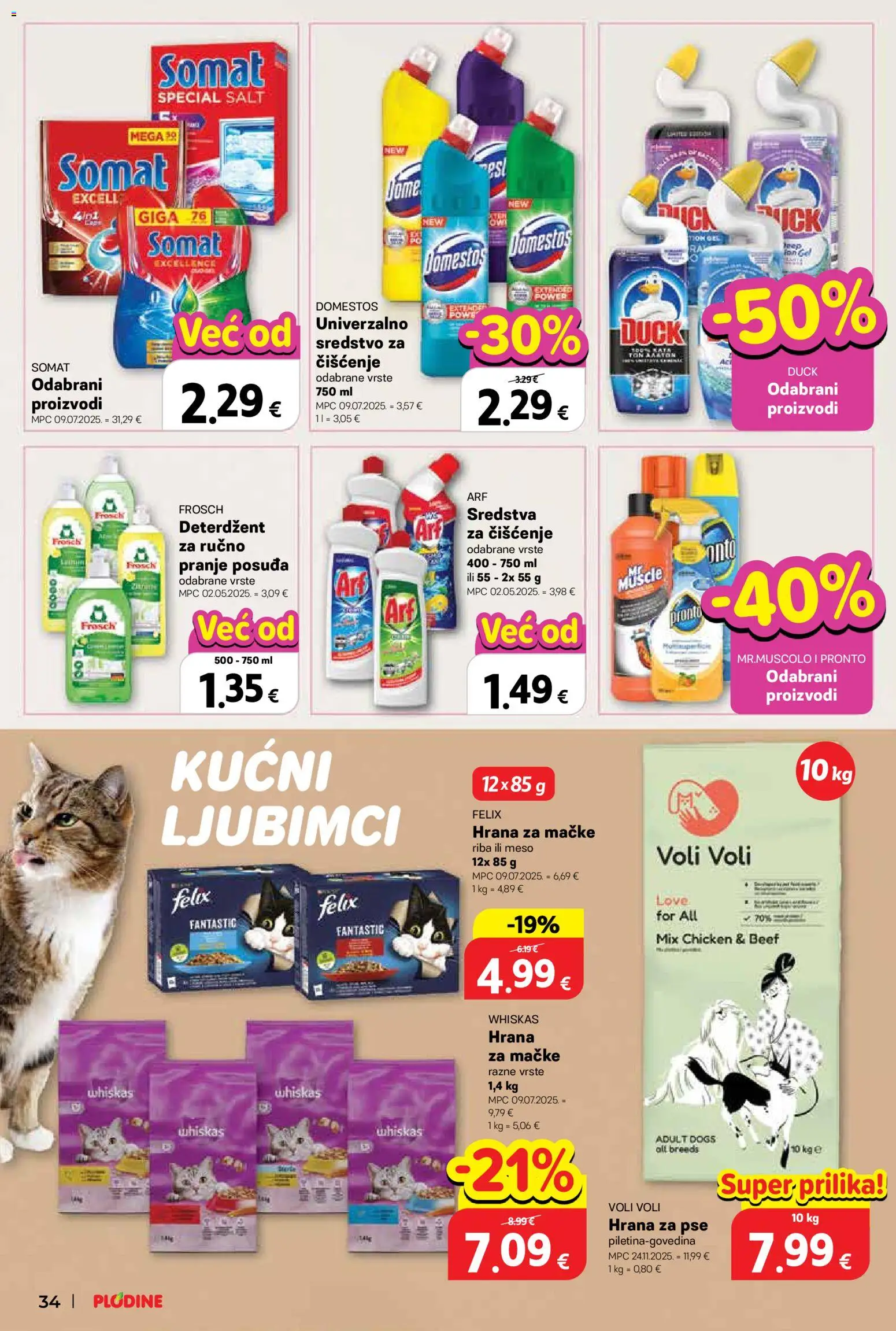 Plodine katalog | vrijedi od 21.01.2026 | Stranica: 34 | Proizvodi: Whiskas, Hrana za pse, Riba, Domestos