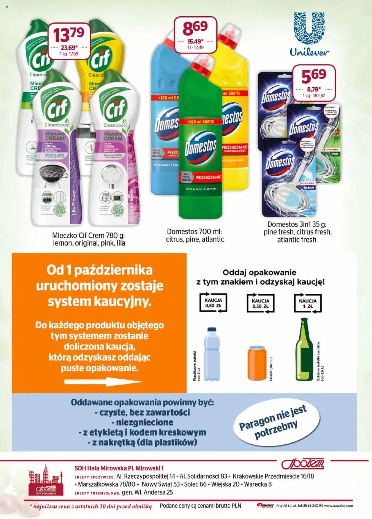 Społem Gazetka od 01.10.2025 | Strona: 20 | Produkty: Domestos