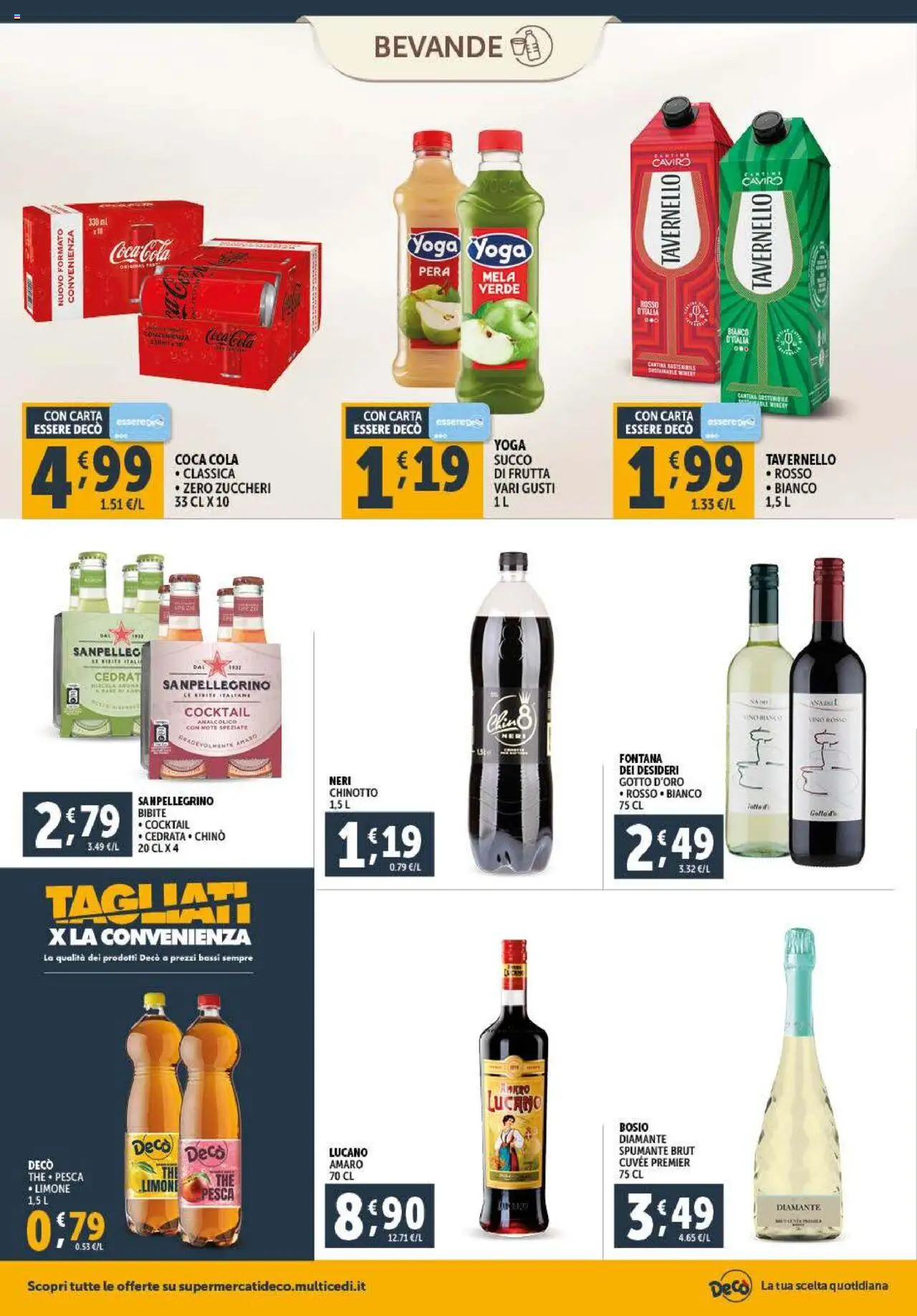 Volantino Decò del 08.07.2025 | Pagina: 14 | Prodotti: Succo, Cedrata, Amaro, Coca Cola