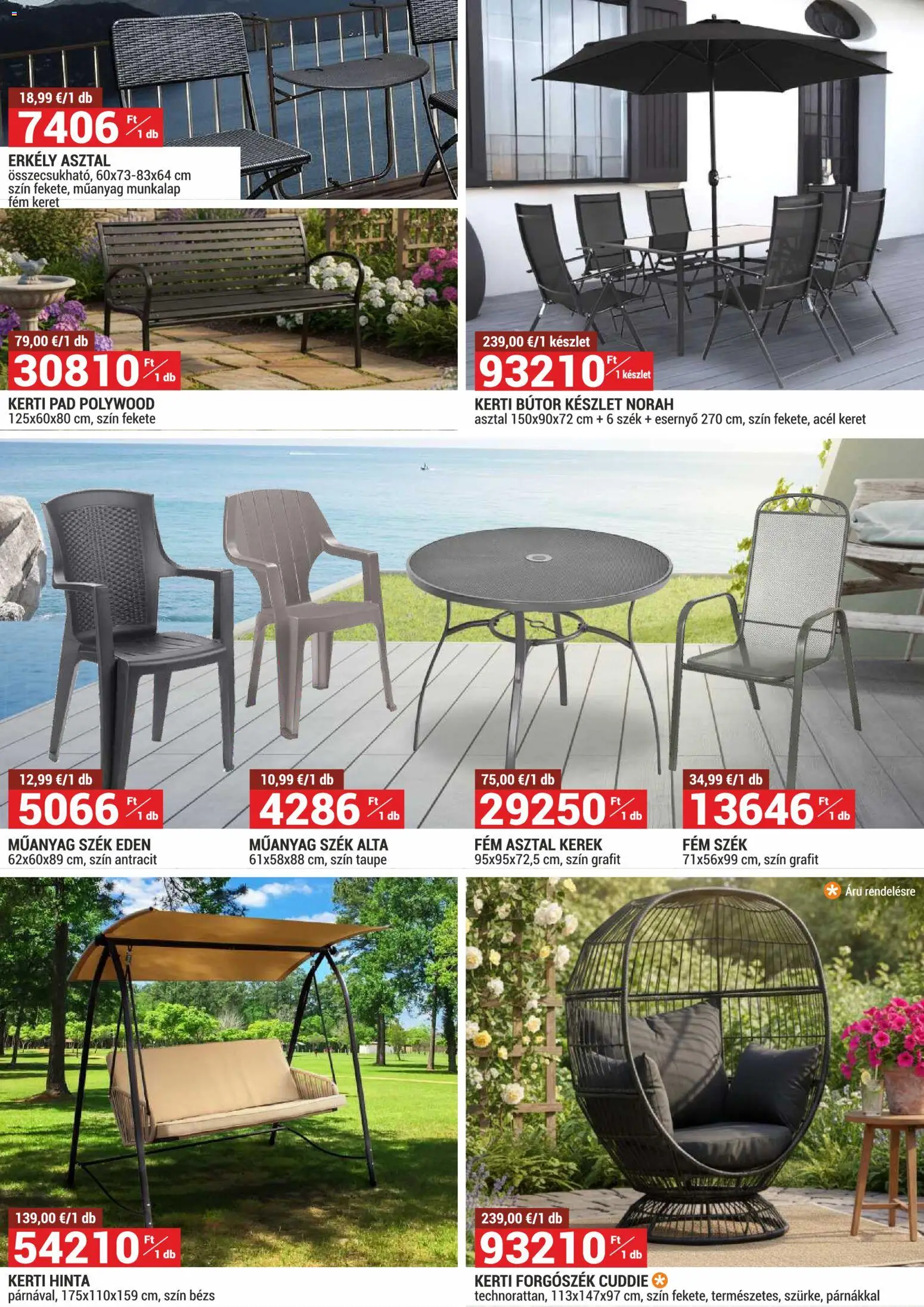 Merkury Market akciós ujság - amely érvényes a következő dátumtól: 01.03.2026 | Oldal: 6 | Termékek: Bútor, Kerti bútor, Hinta, Kerti hinta