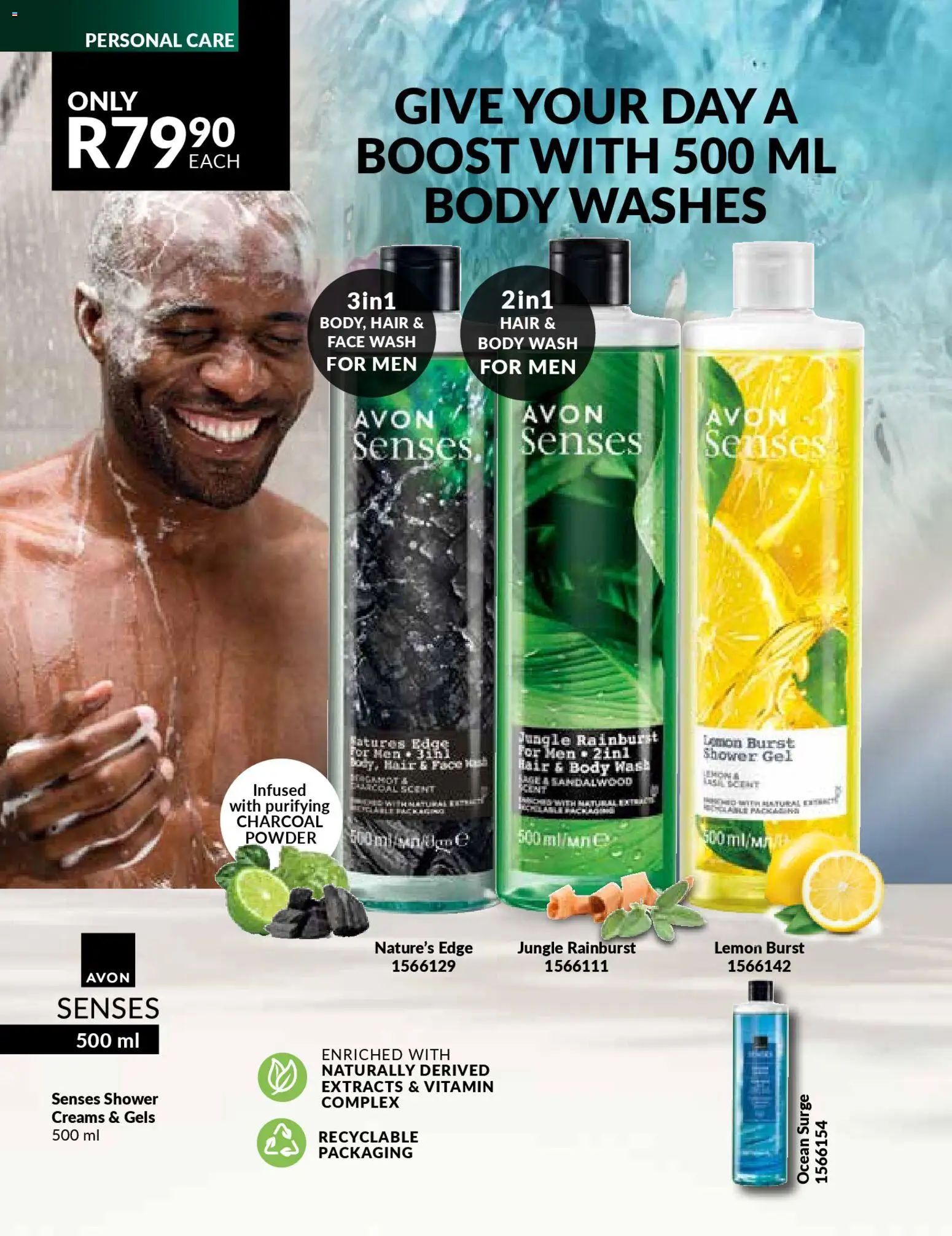 New Avon catalogue – valid from 01.01.2026 | Page: 158 | Products: Shower, Powder, Body wash, Lemon