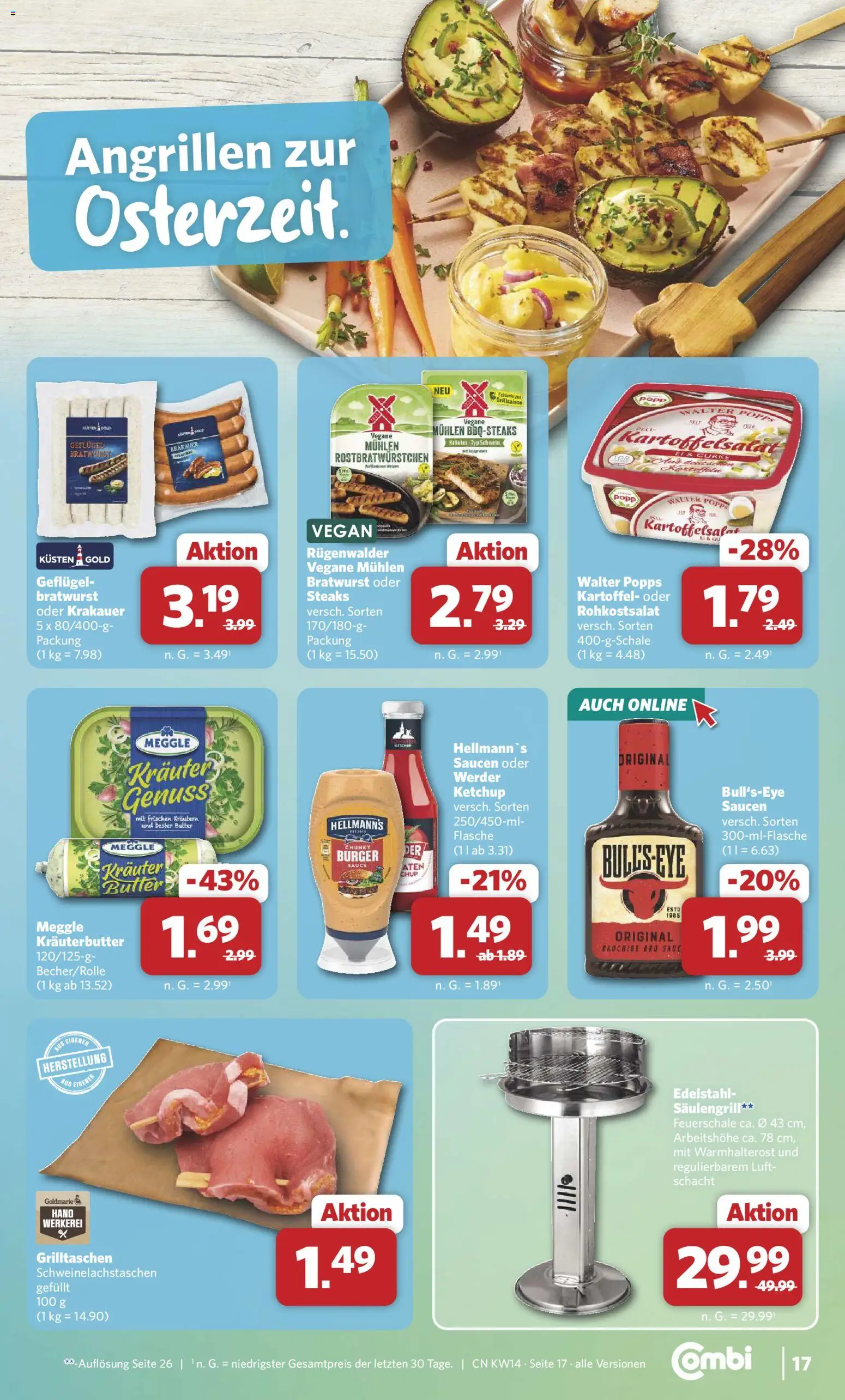 Combi Prospekt 	 – gültig ab 30.03.2026 | Seite: 18 | Produkte: Butter, Bratwurst, Burger, Kräuterbutter