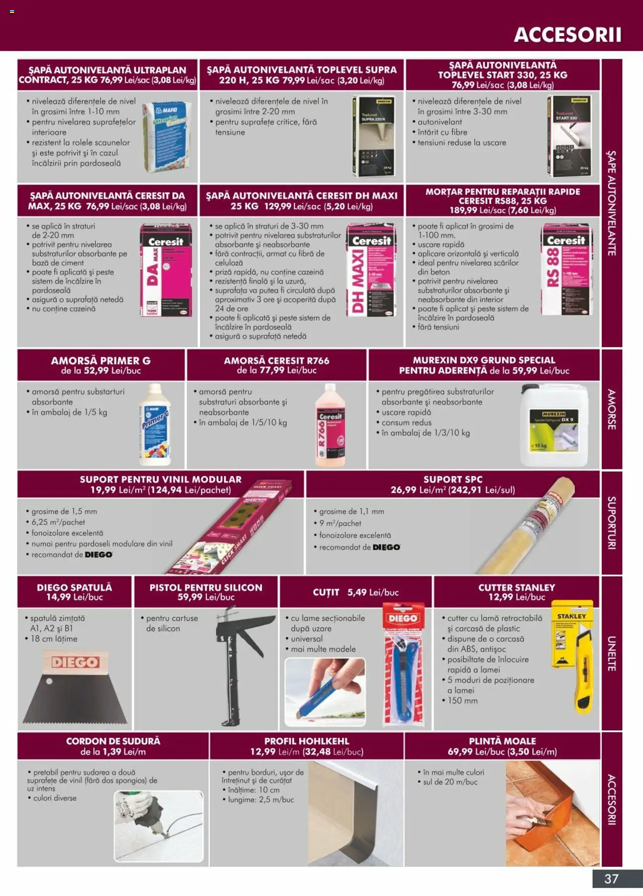 Noul catalog Diego – valabil de la 01.04.2024 | Pagină: 37 | Produse: Carcasă, Priză, Cuțit, Pardoseală