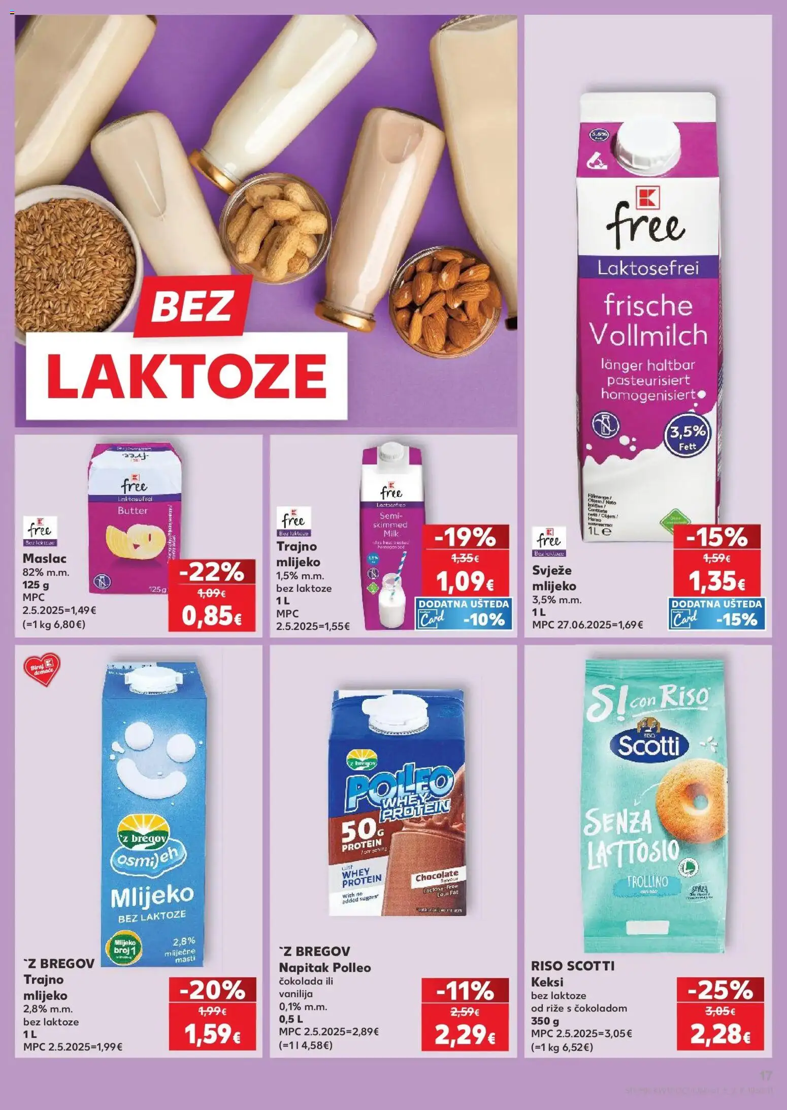 Kaufland katalog | vrijedi od 10.03.2026 | Stranica: 17 | Proizvodi: Keksi, Mlijeko, Maslac, Trajno mlijeko