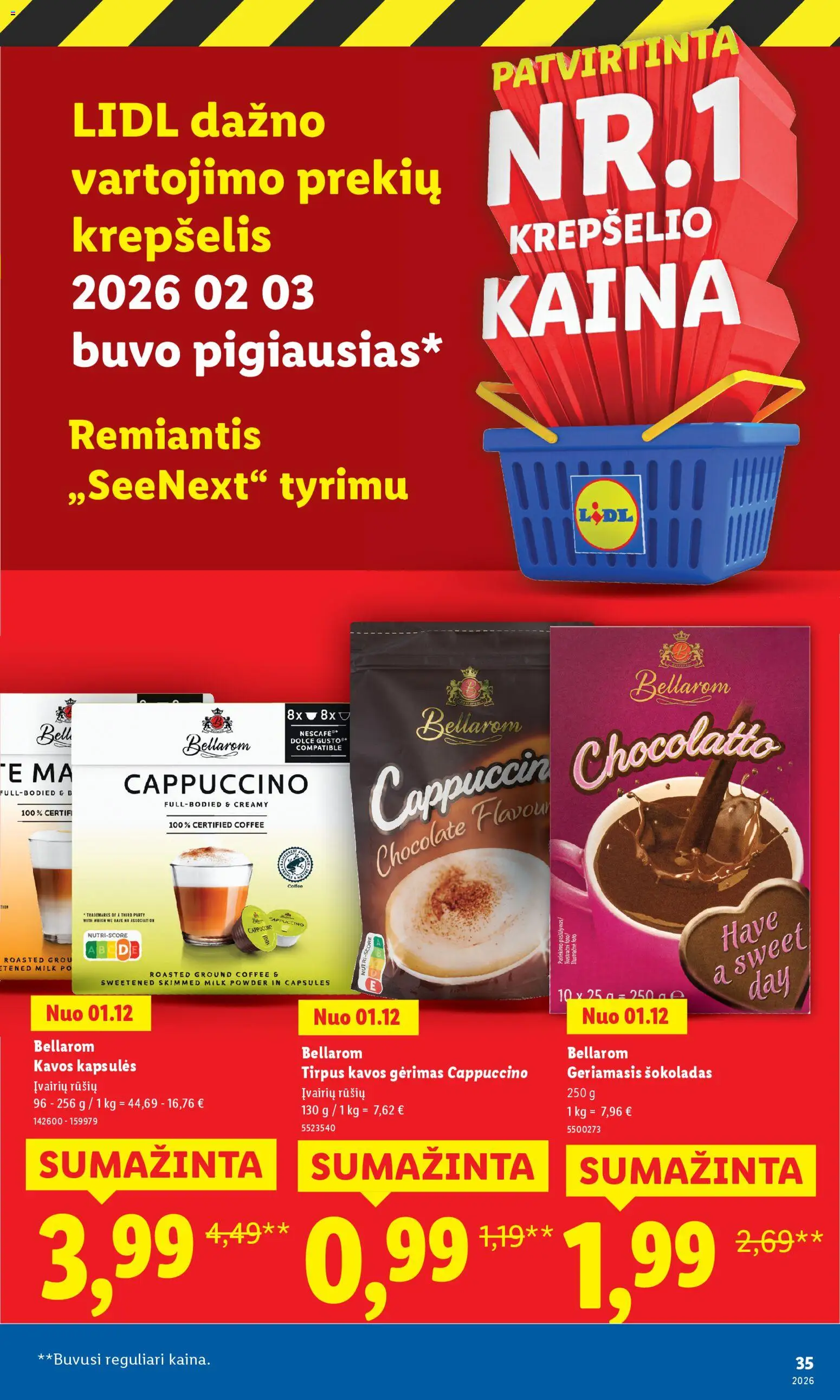 LIDL akcijos nuo 02.03.2026 | Puslapis: 35 | Prekių: Šokoladas, Krepšelis